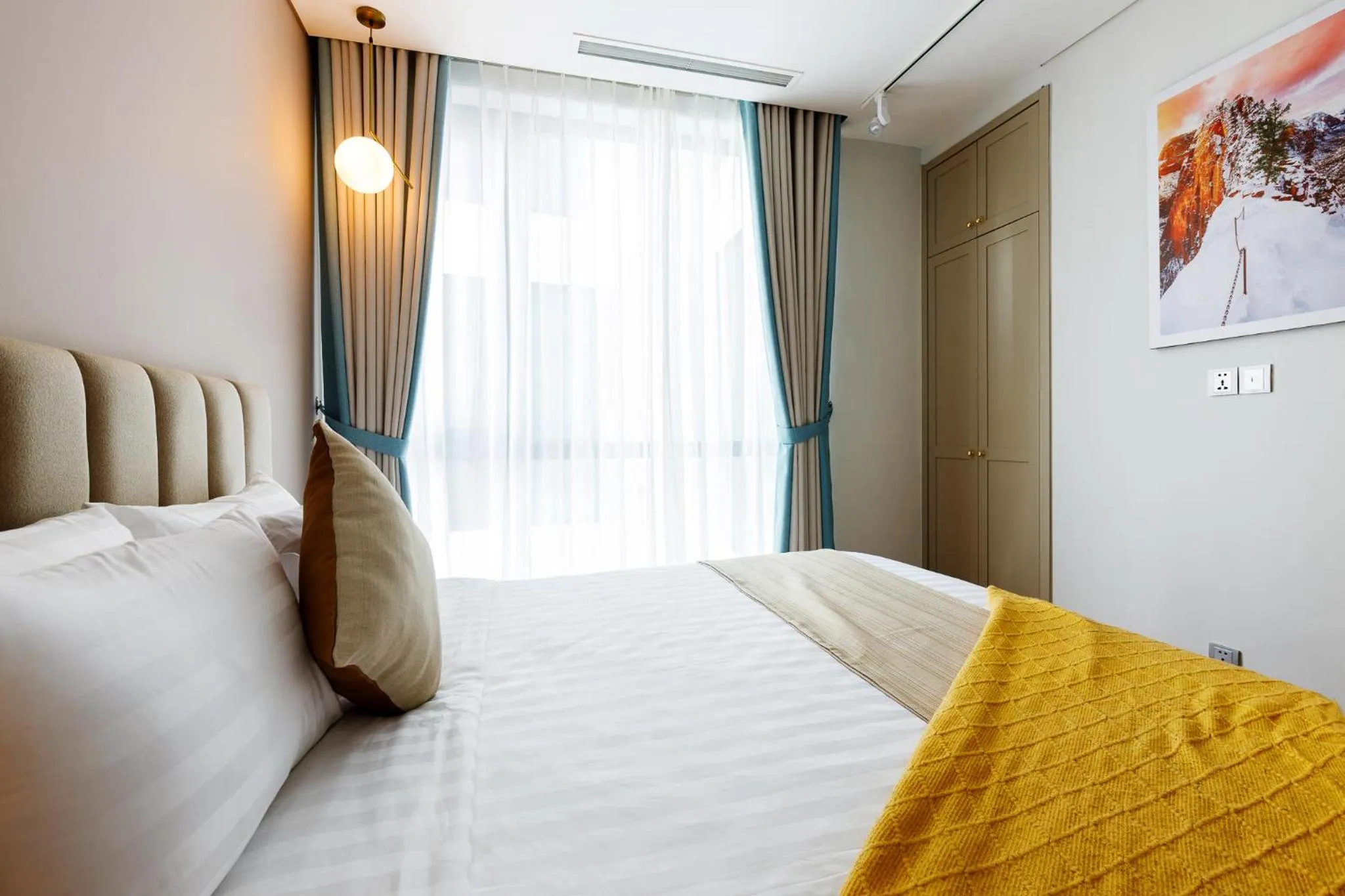 Bed in Margaery Boutique Apartment & Skyon9 Rooftop Bar