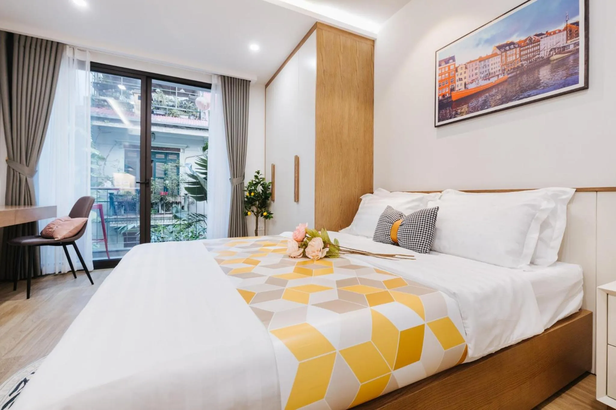 Bed in Margaery Boutique Apartment & Skyon9 Rooftop Bar