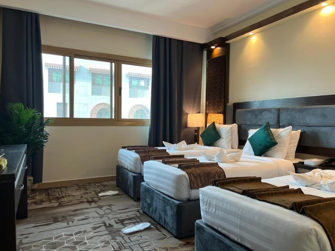 View (from property/room), Bed in Sky View Hotel, Madinah