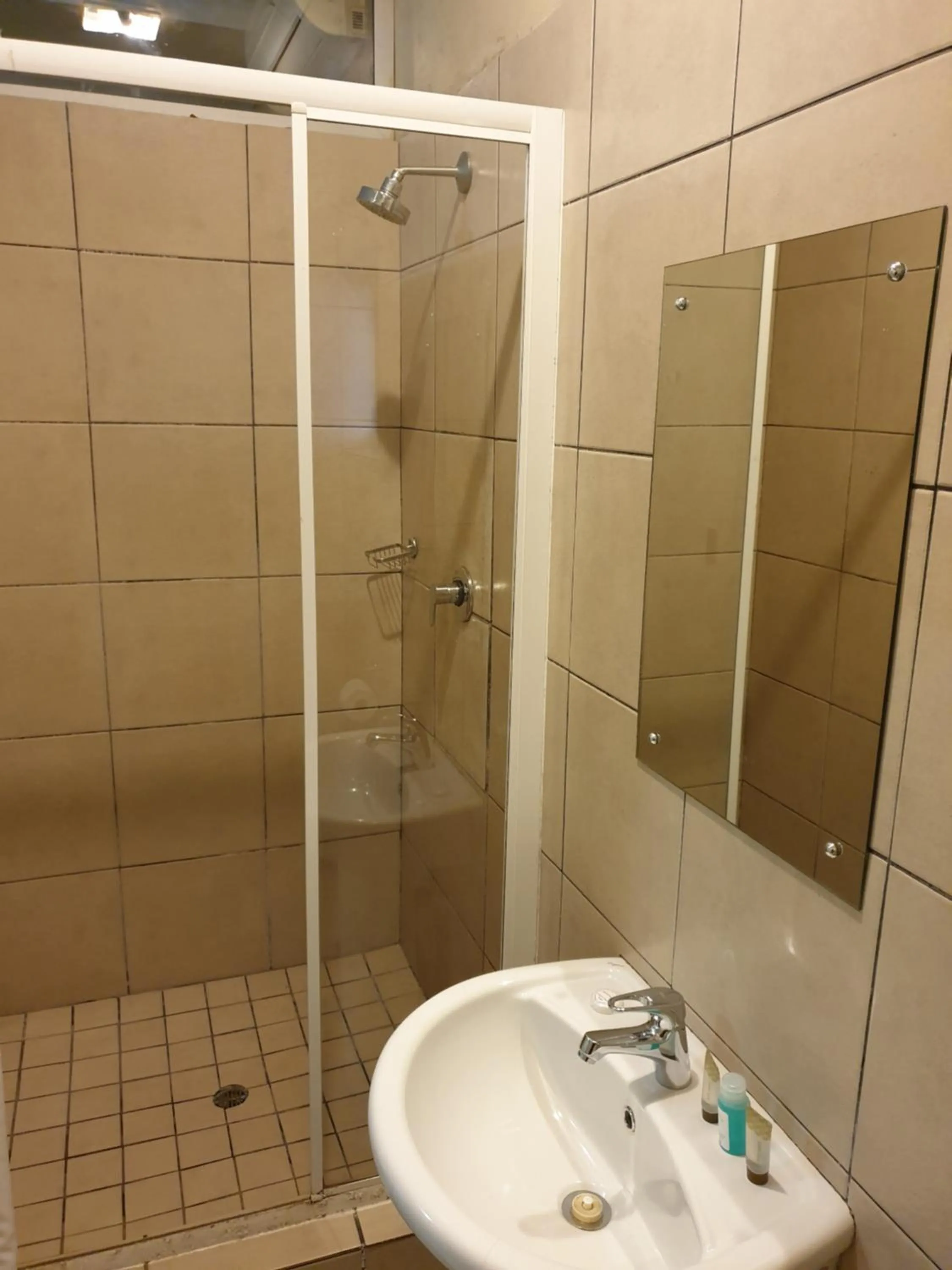 Shower in Cube Hotel