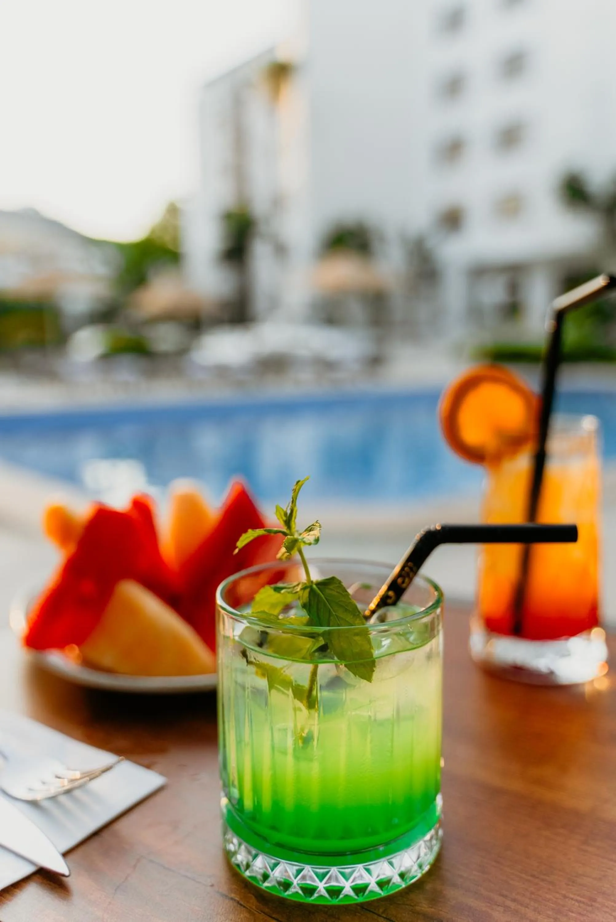 Pool view in Hotel Caprea
