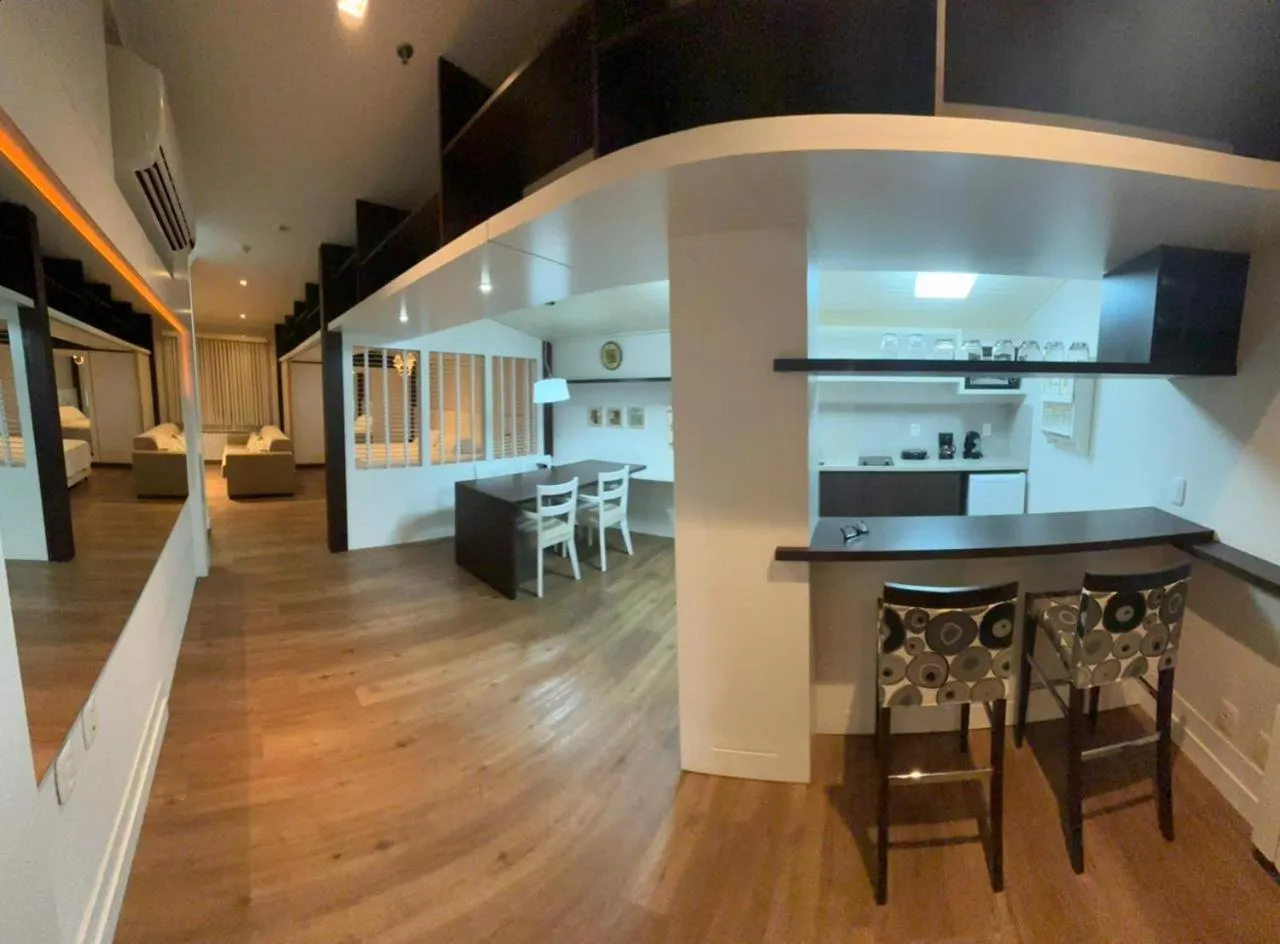 Kitchen or kitchenette in Flat em Gramado