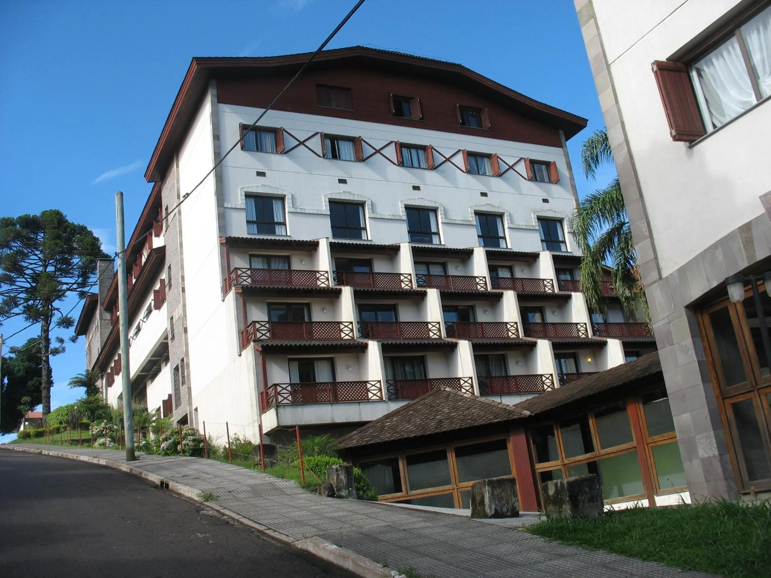 Property building in Flat em Gramado