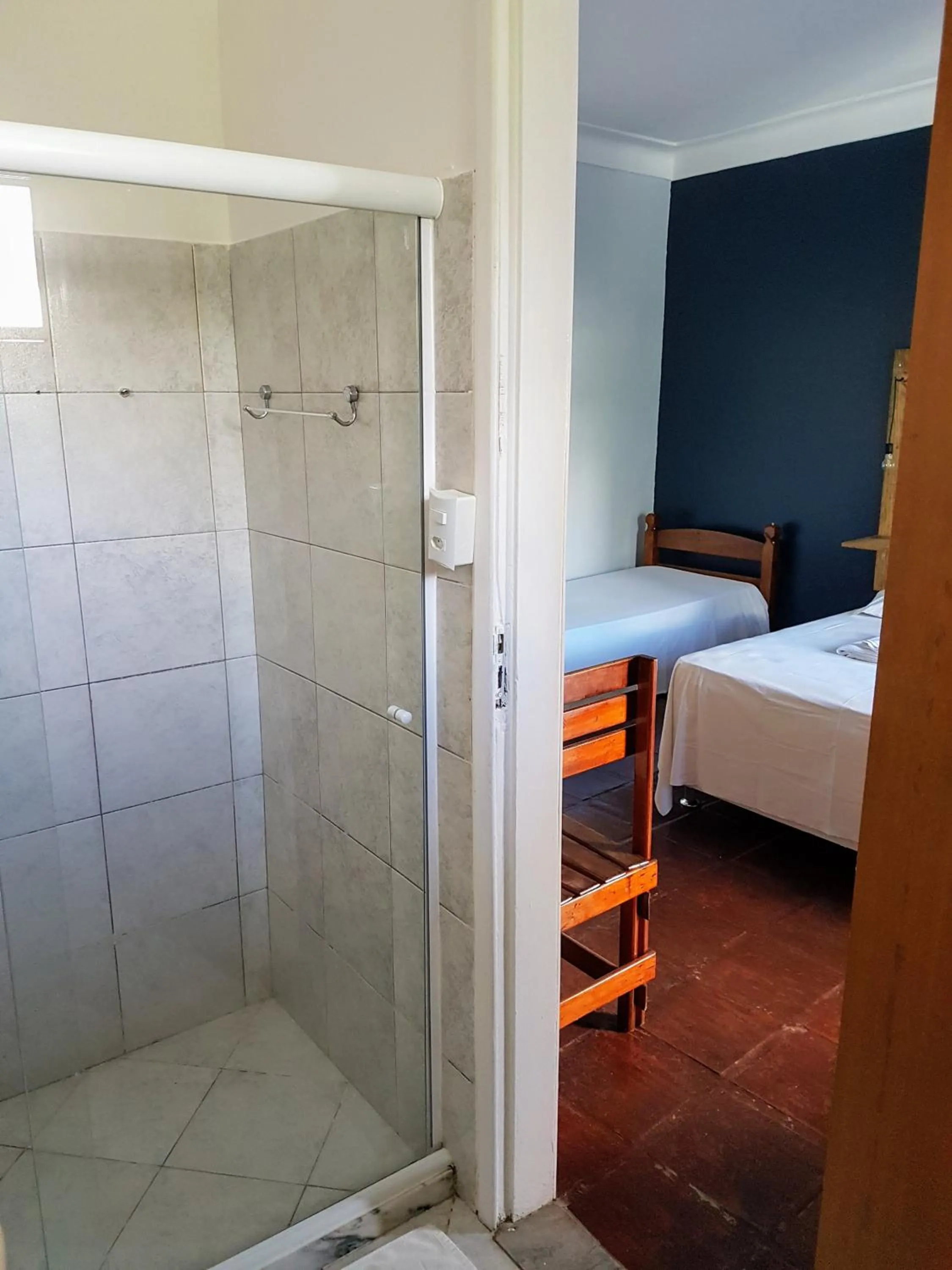 Bathroom, Bed in Pousada Vila Appia