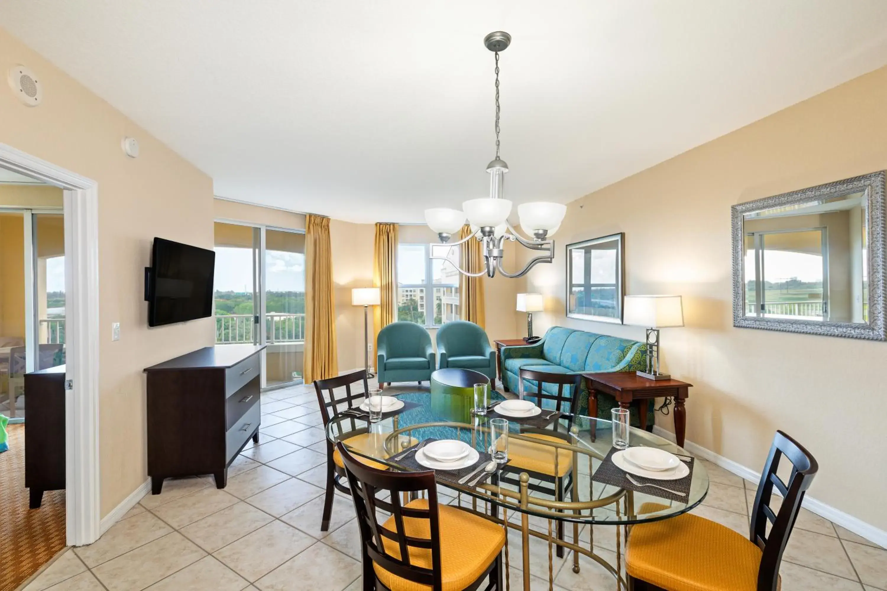 Living room in Vacation Village at Weston, Fort Lauderdale Living room in Vacation Village at Weston, Fort Lauderdale