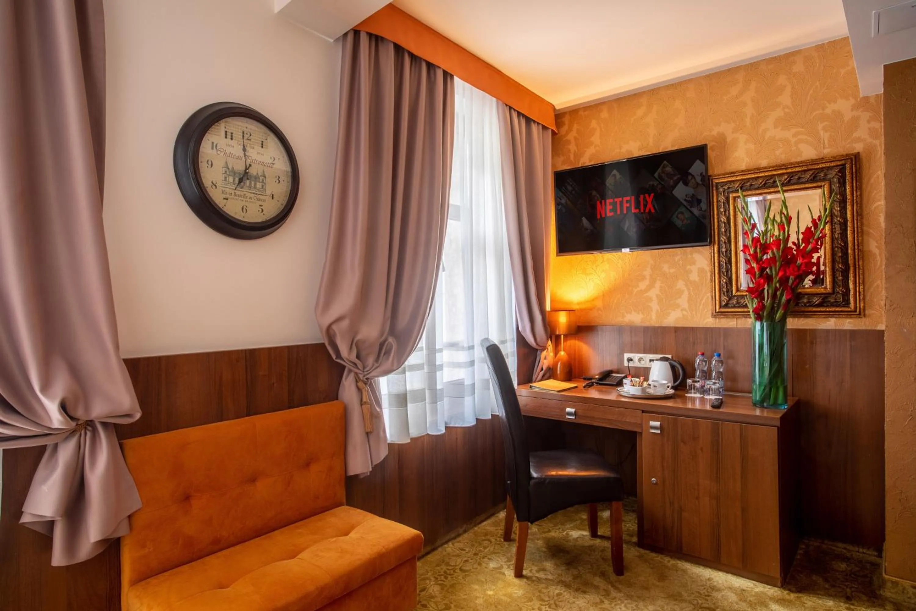 Seating area in David Boutique Hotel