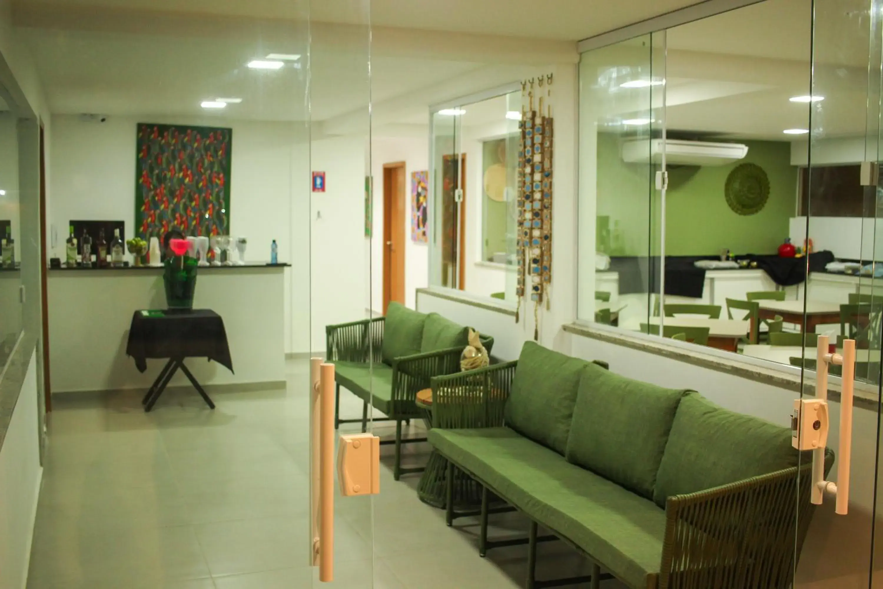 Lobby or reception in Pousada Jardins Tropical Lobby or reception in Pousada Jardins Tropical