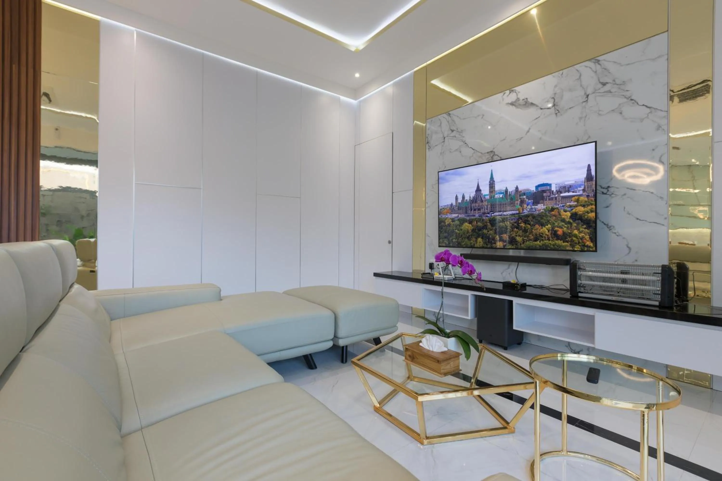 Communal lounge/ TV room in Villa Louis Seminyak by Nagisa Bali