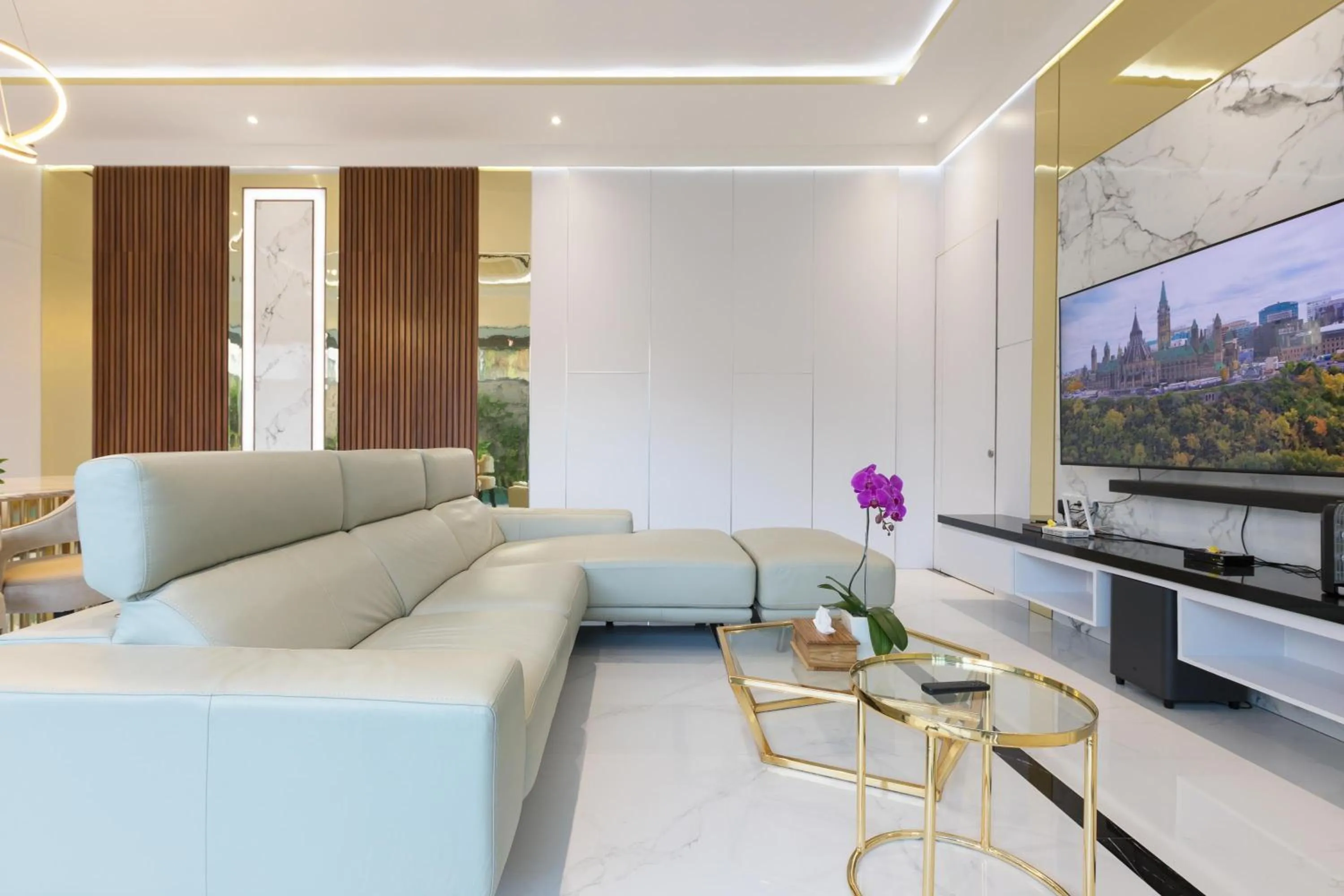 Communal lounge/ TV room in Villa Louis Seminyak by Nagisa Bali