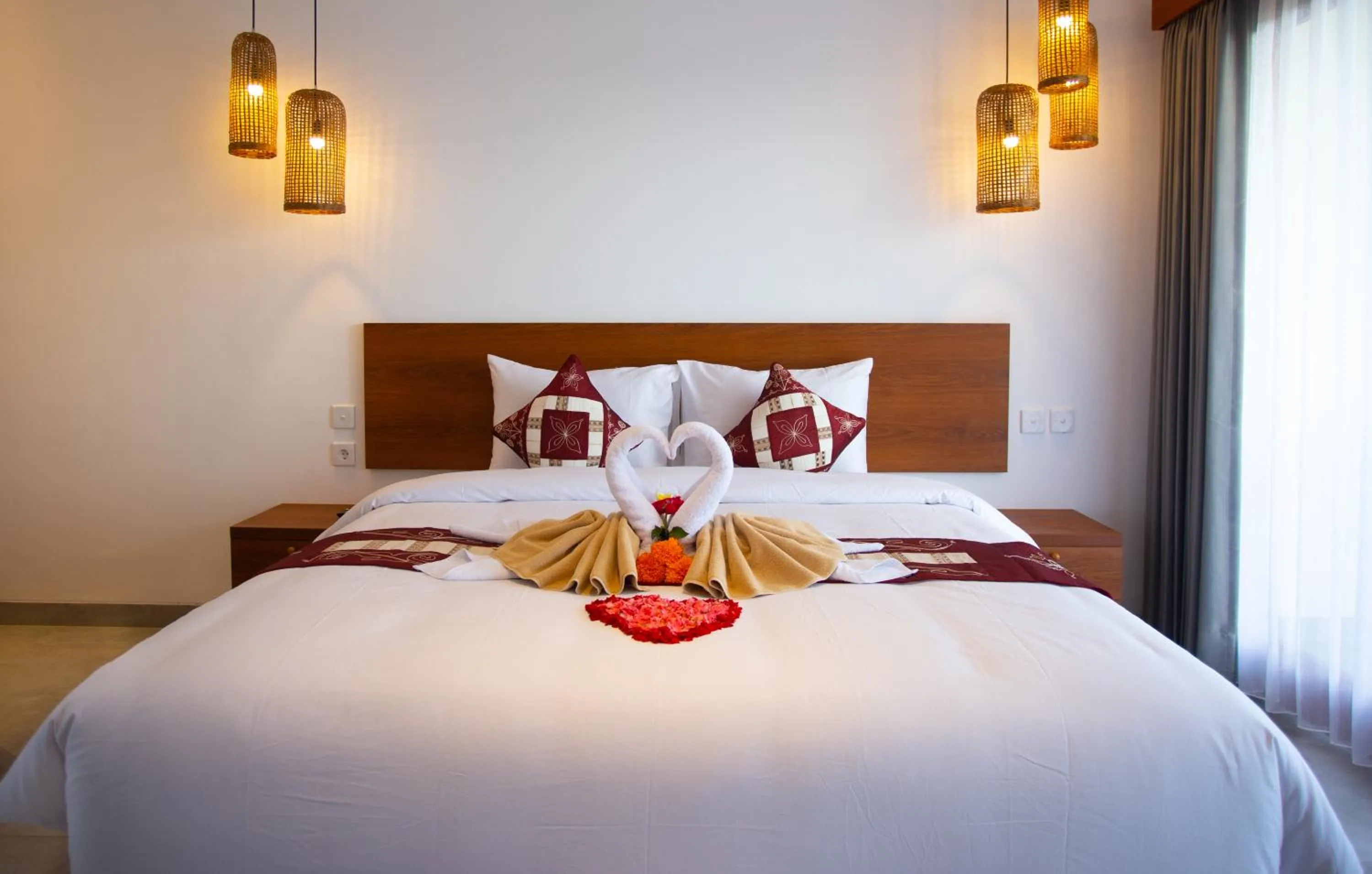 Bed in The Kd Suites & Coffee Shop