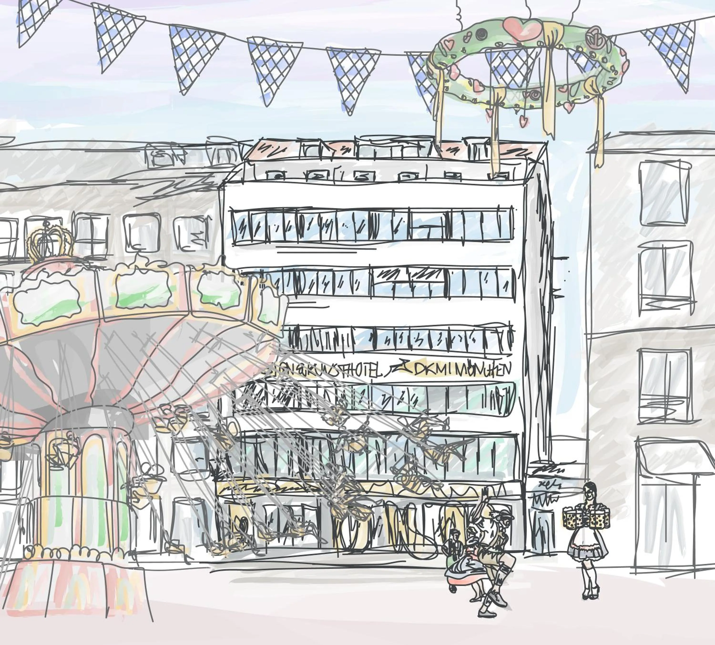 Property building in Design- und Kunsthotel München