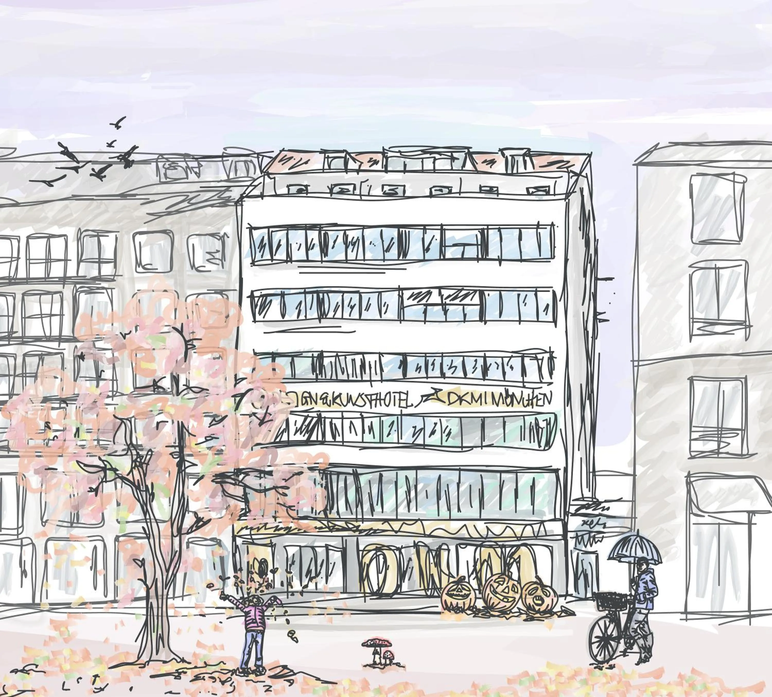 Property building in Design- und Kunsthotel München