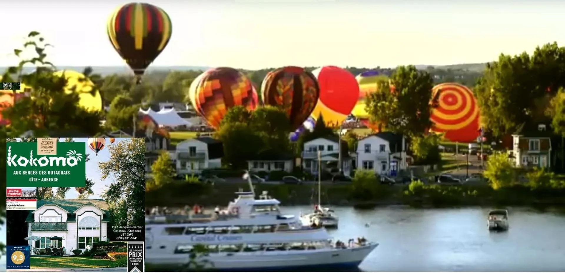 Property building in Kokomo INN Bed and Breakfast Ottawa-Gatineau's Only Tropical Riverfront B&B on the National Capital Cycling Pathway Route Verte #1 - for Adults Only - Chambre d'hôtes tropical aux berges des Outaouais BnB #17542O