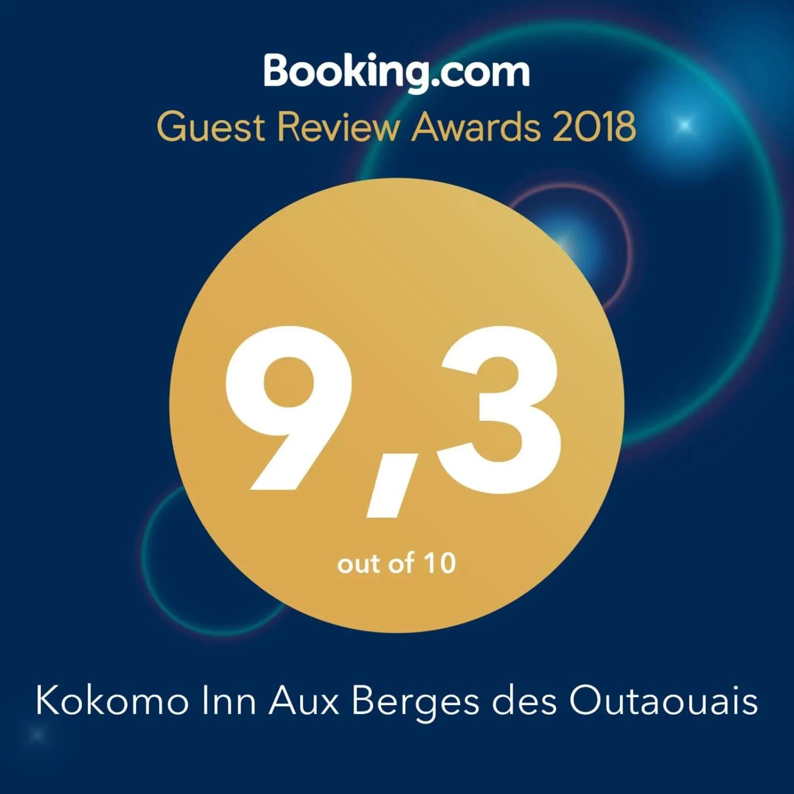 Certificate/Award in Kokomo INN Bed and Breakfast Ottawa-Gatineau's Only Tropical Riverfront B&B on the National Capital Cycling Pathway Route Verte #1 - for Adults Only - Chambre d'hôtes tropical aux berges des Outaouais BnB #17542O