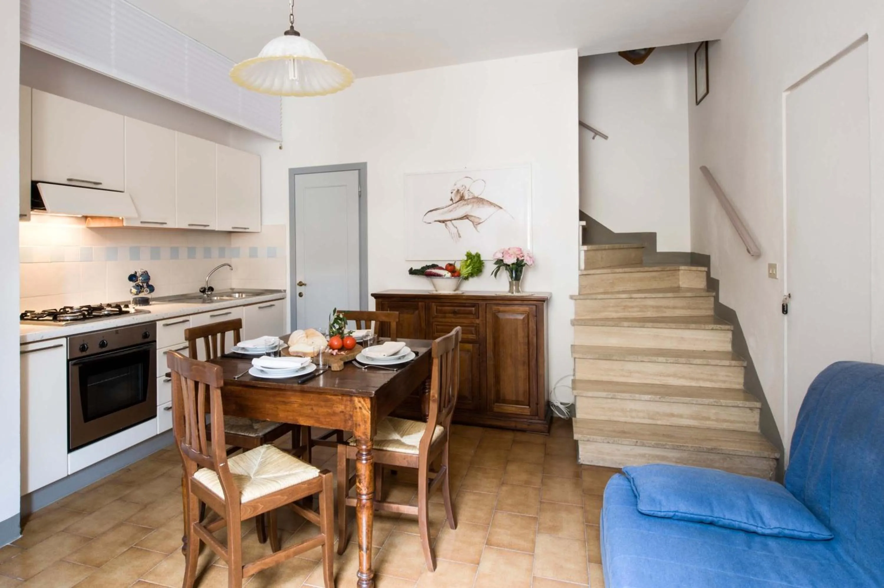 Kitchen or kitchenette in B&B San Gimignano Diffuso