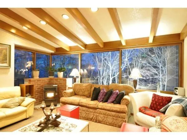 Living room in Tsubame Highland Lodge燕ハイランドロッジ