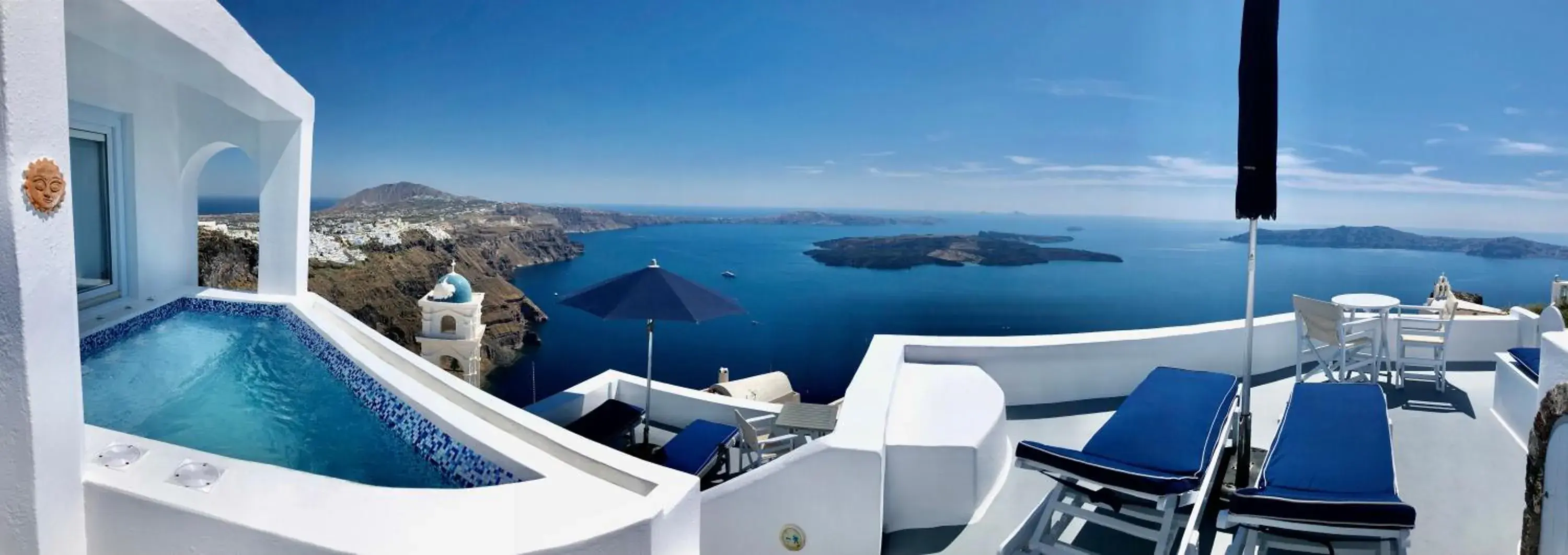 Honeymoon Suite with Outdoor Dip Pool and Caldera View in Altana Heritage Suites Honeymoon Suite with Outdoor Dip Pool and Caldera View in Altana Heritage Suites