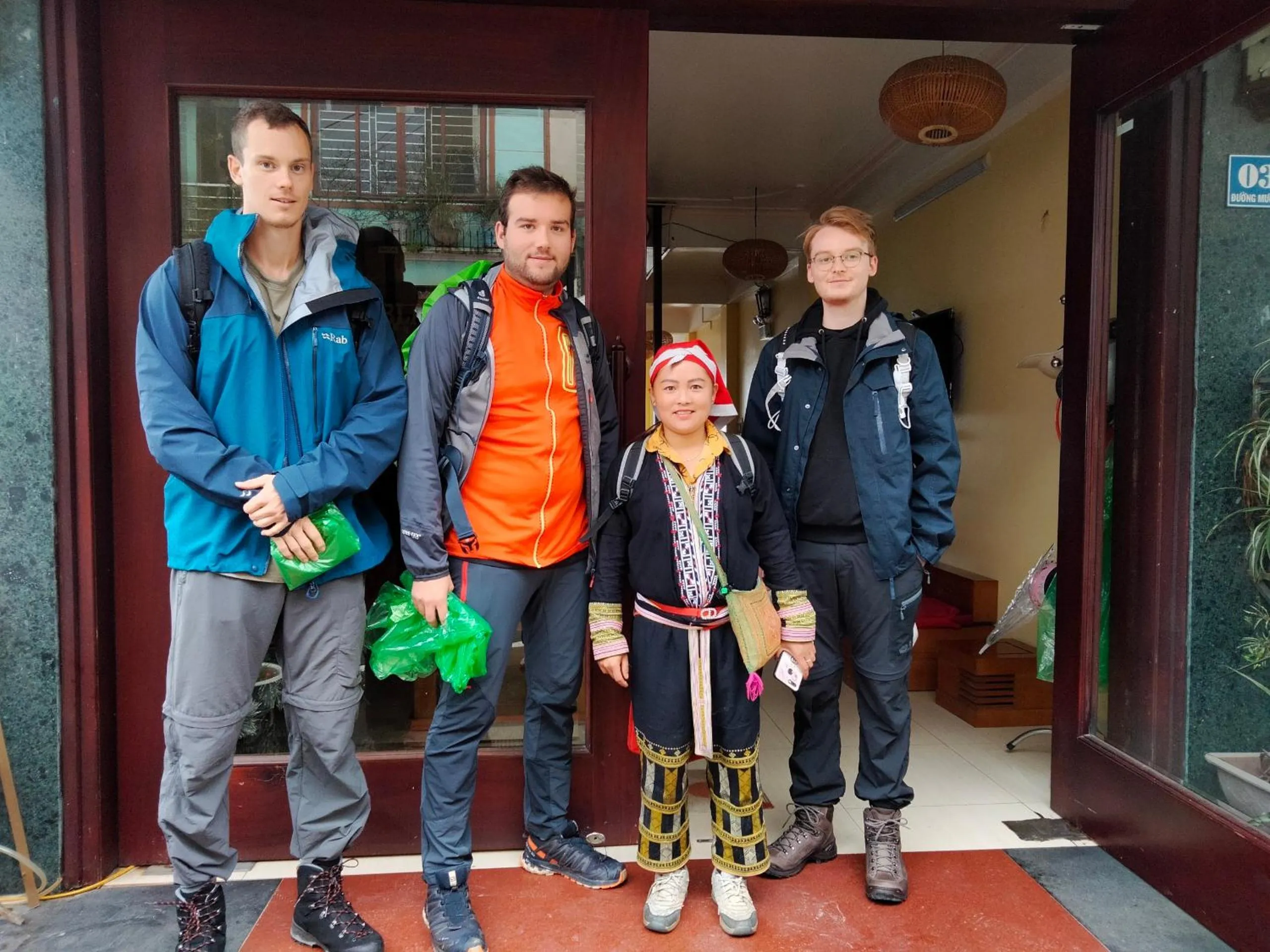 group of guests in Black Hmong View hotel