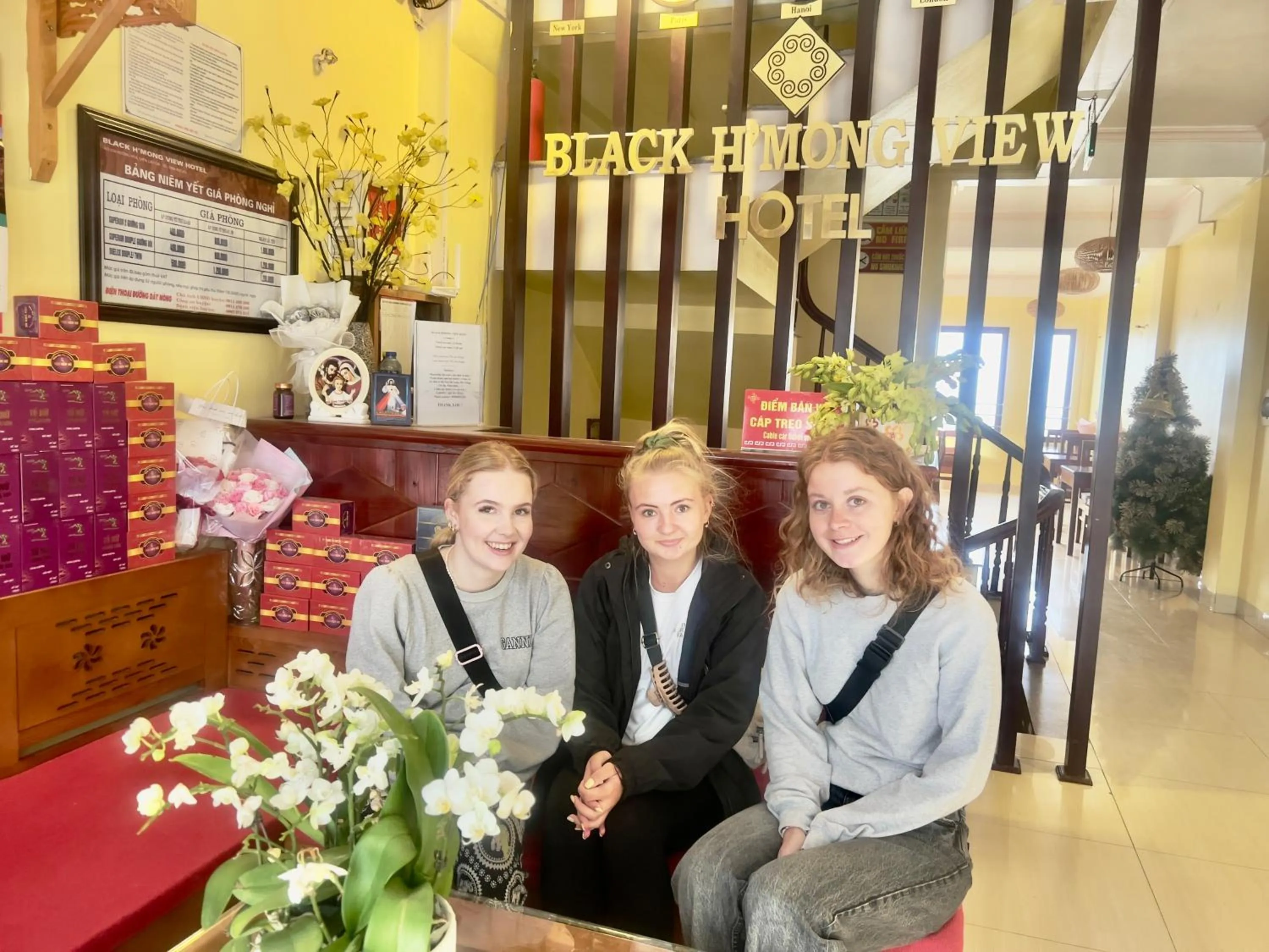 group of guests in Black Hmong View hotel