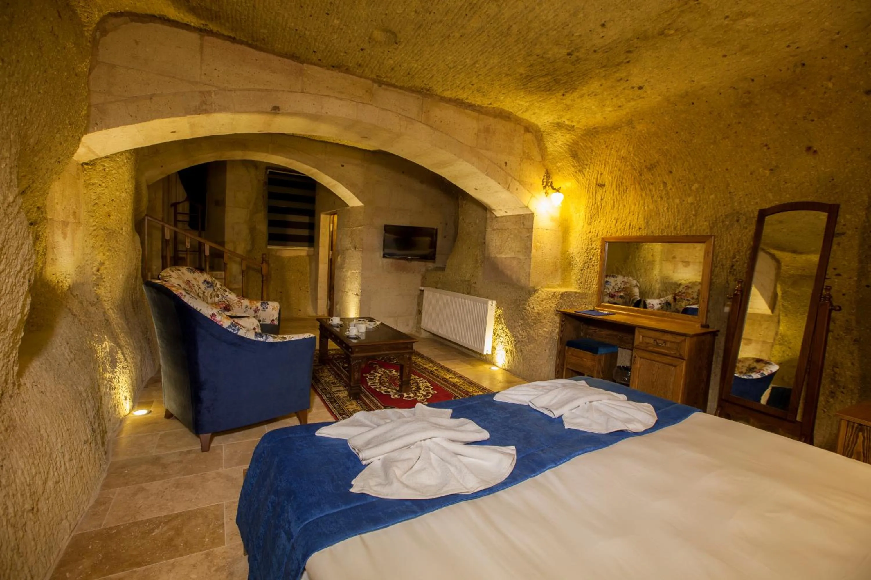 Photo of the whole room, Bed in Magic Cave House