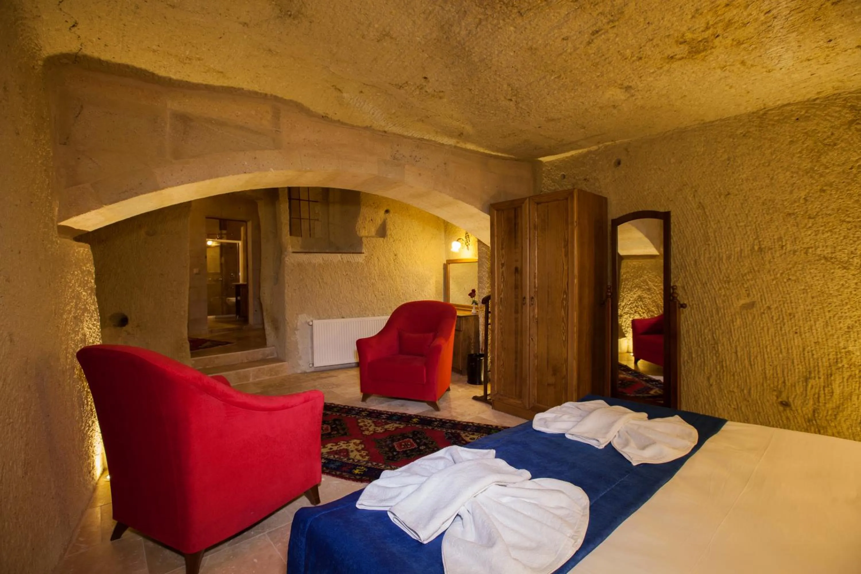 Photo of the whole room, Bed in Magic Cave House