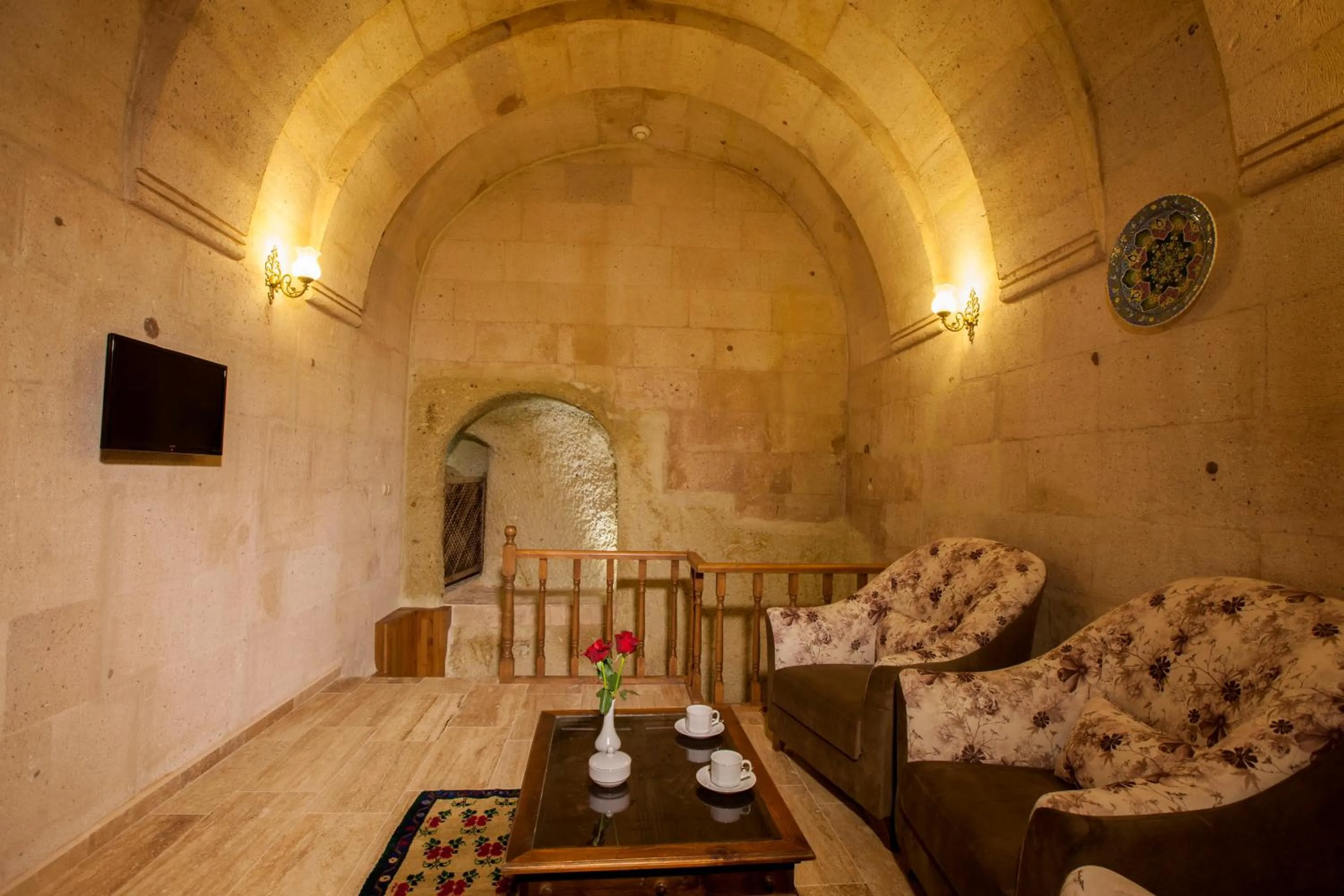 Seating area in Magic Cave House