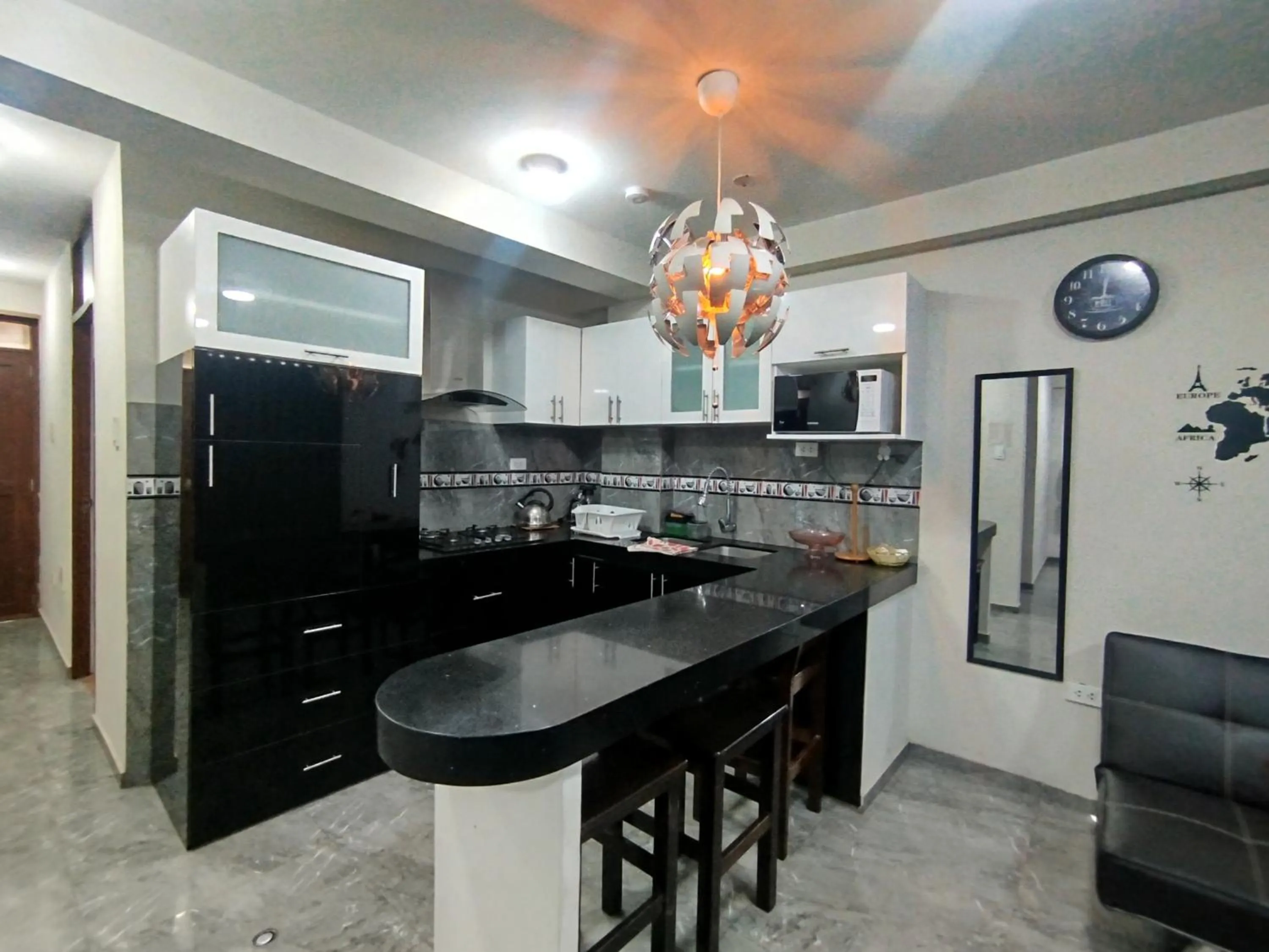 Kitchen or kitchenette in Apartamentos "APPART D'ELIETTE"