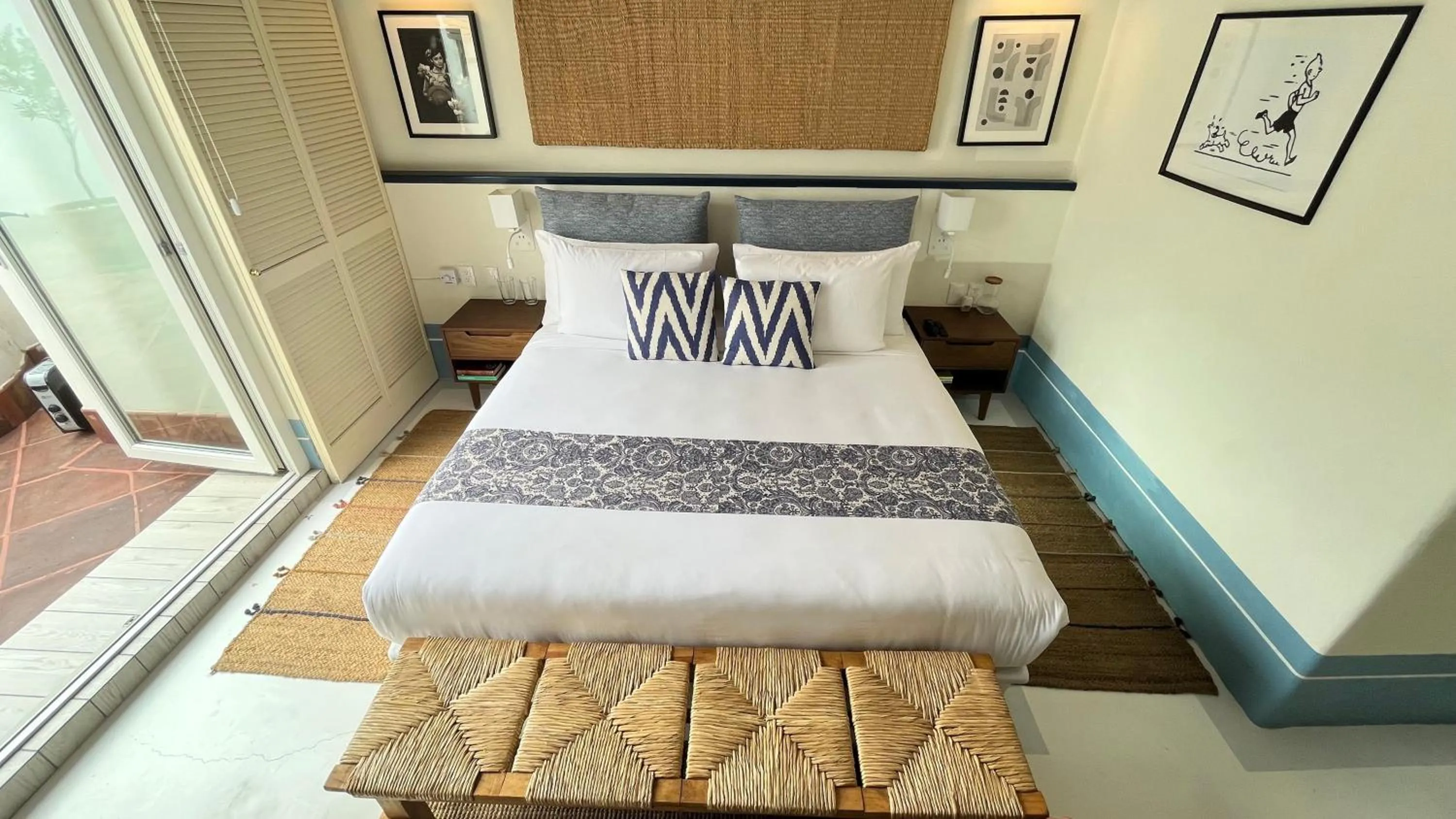 Bed in Hotel El Ciruelo, Tepoztlán