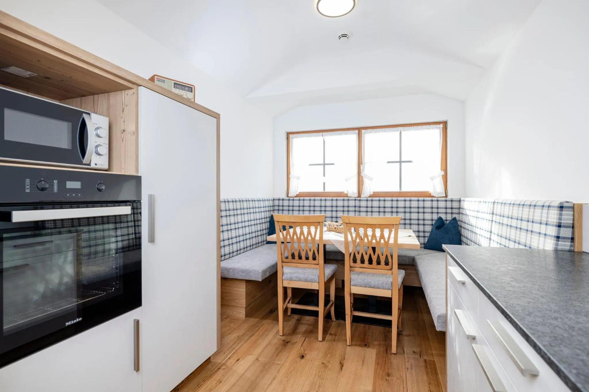 Kitchen or kitchenette in Aparthotel Landhaus St. Joseph (Indoor Pool)