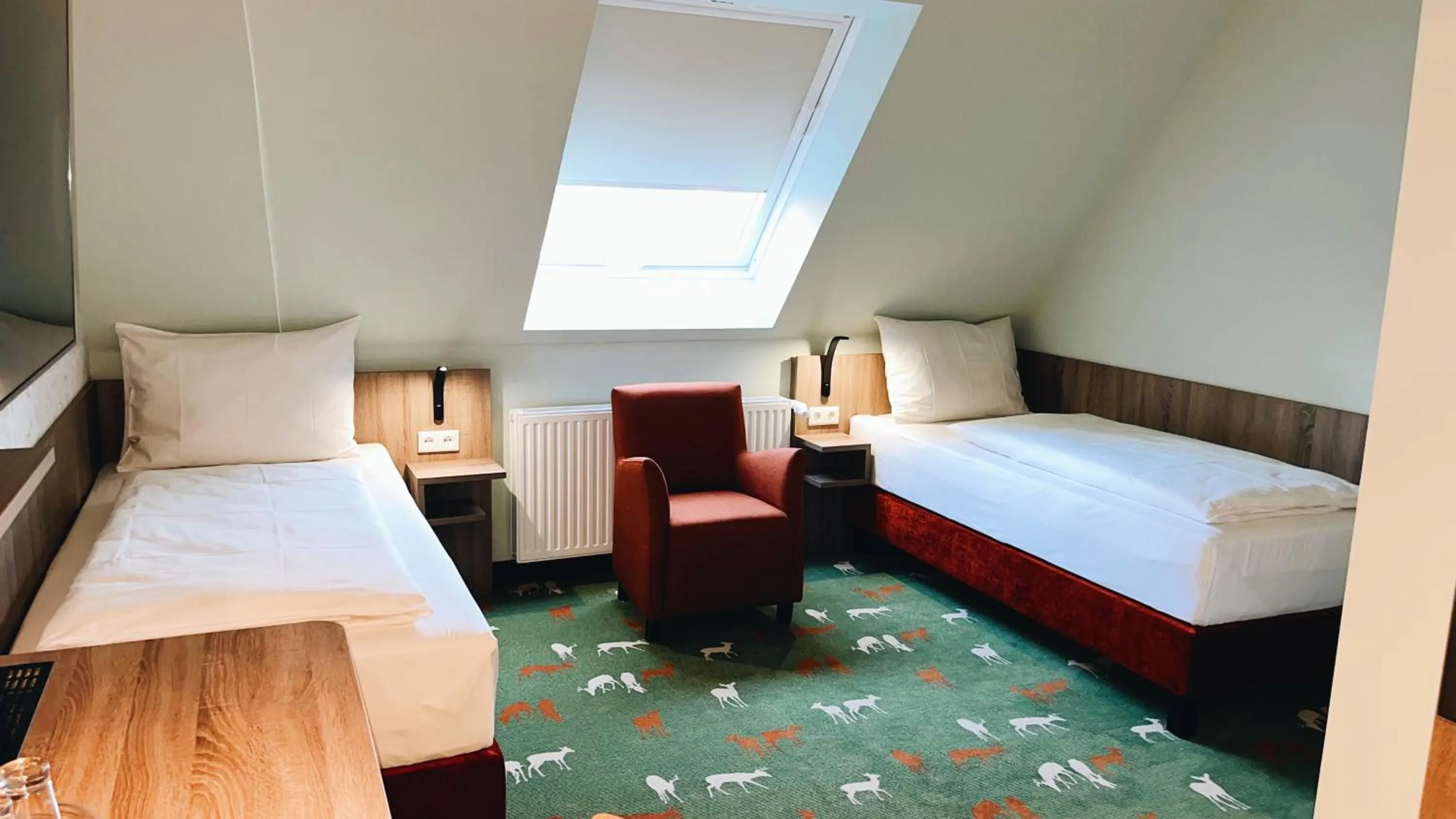 Bed in Hotel & Restaurant Hubertus Sehnde