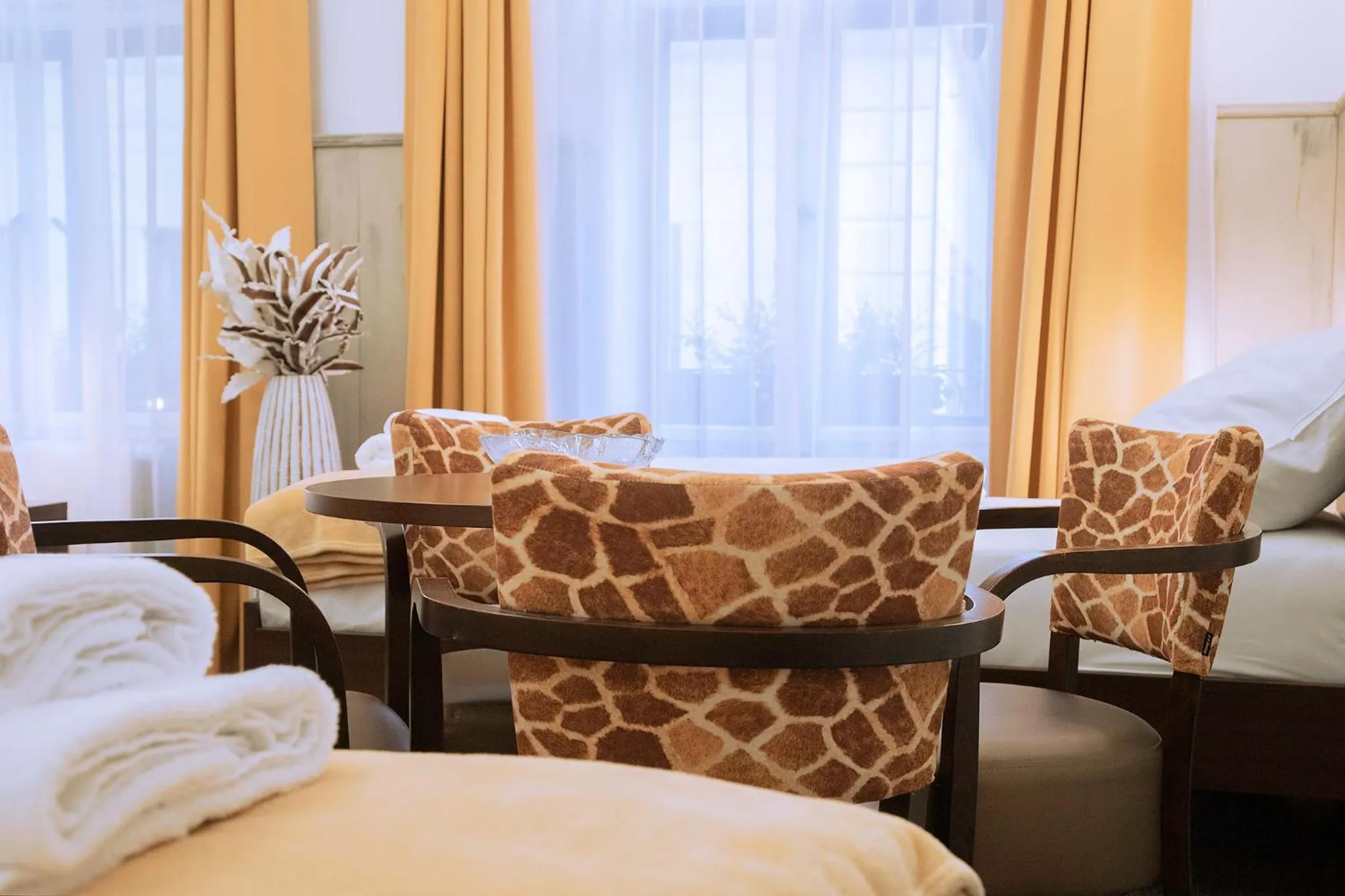 Seating area, Bed in Old Prague House