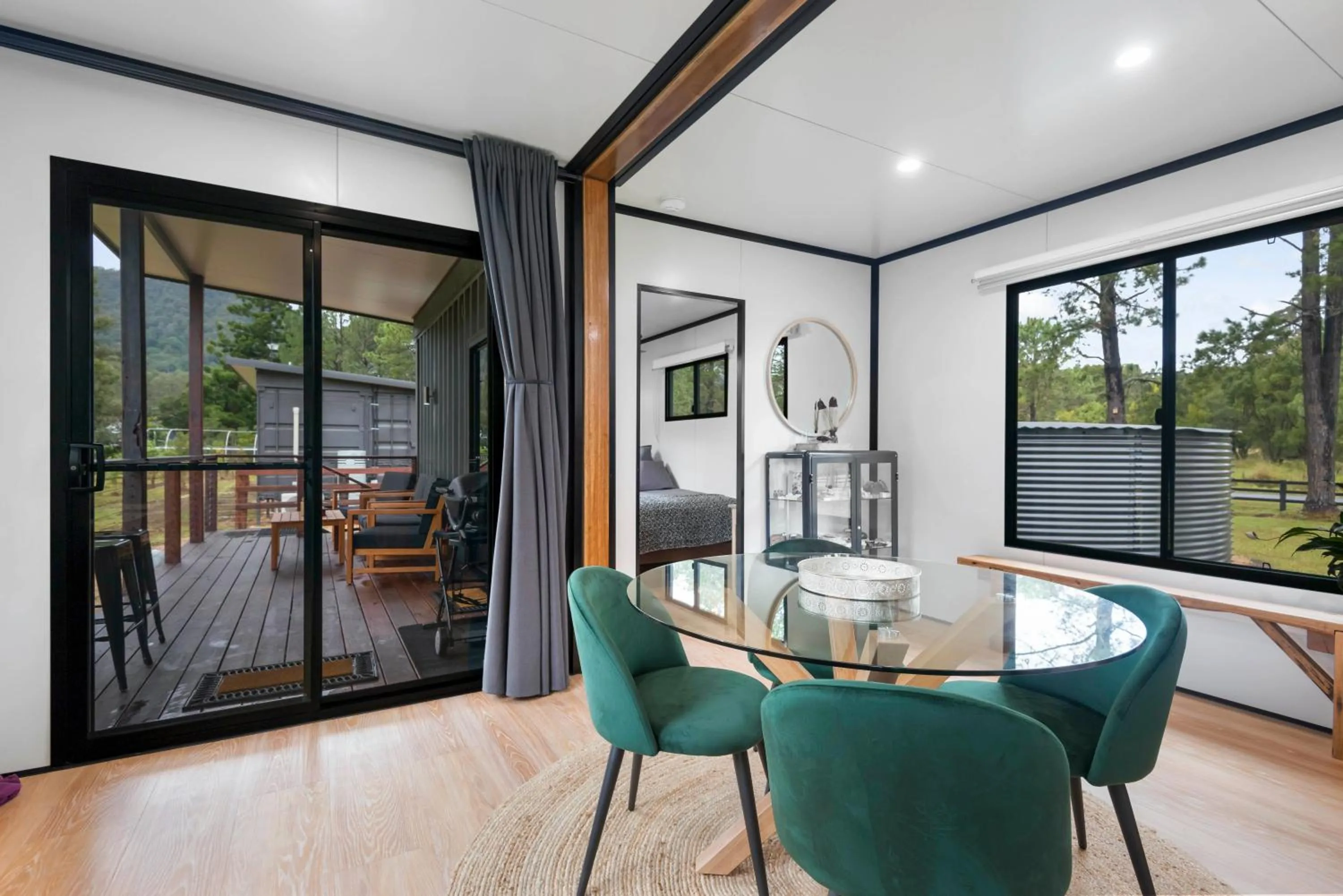 Dining area in Contained in Nimbin Accommodation