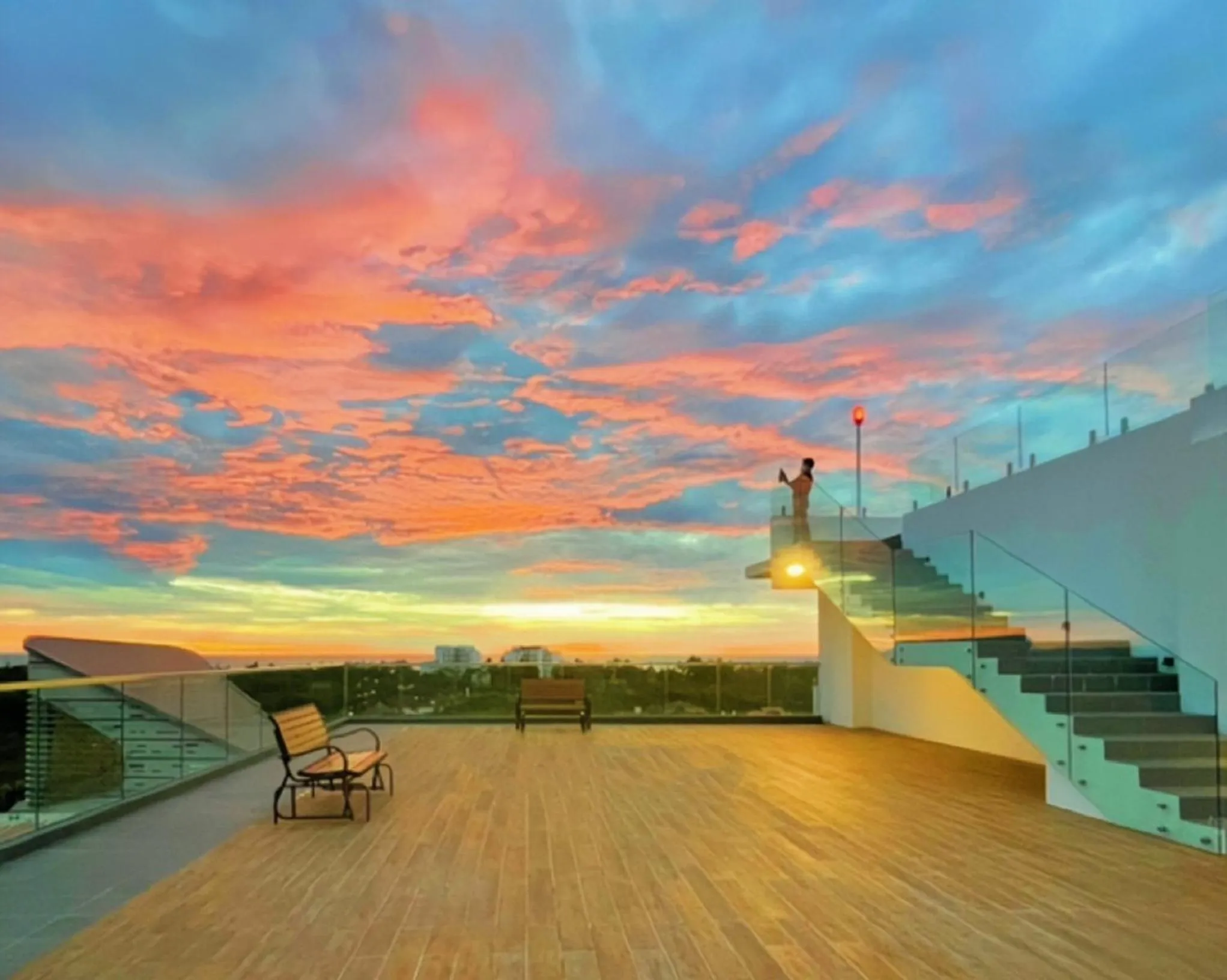 Sunrise in QUEENSLAND SUITES at Aru Suites, Kota Kinabalu