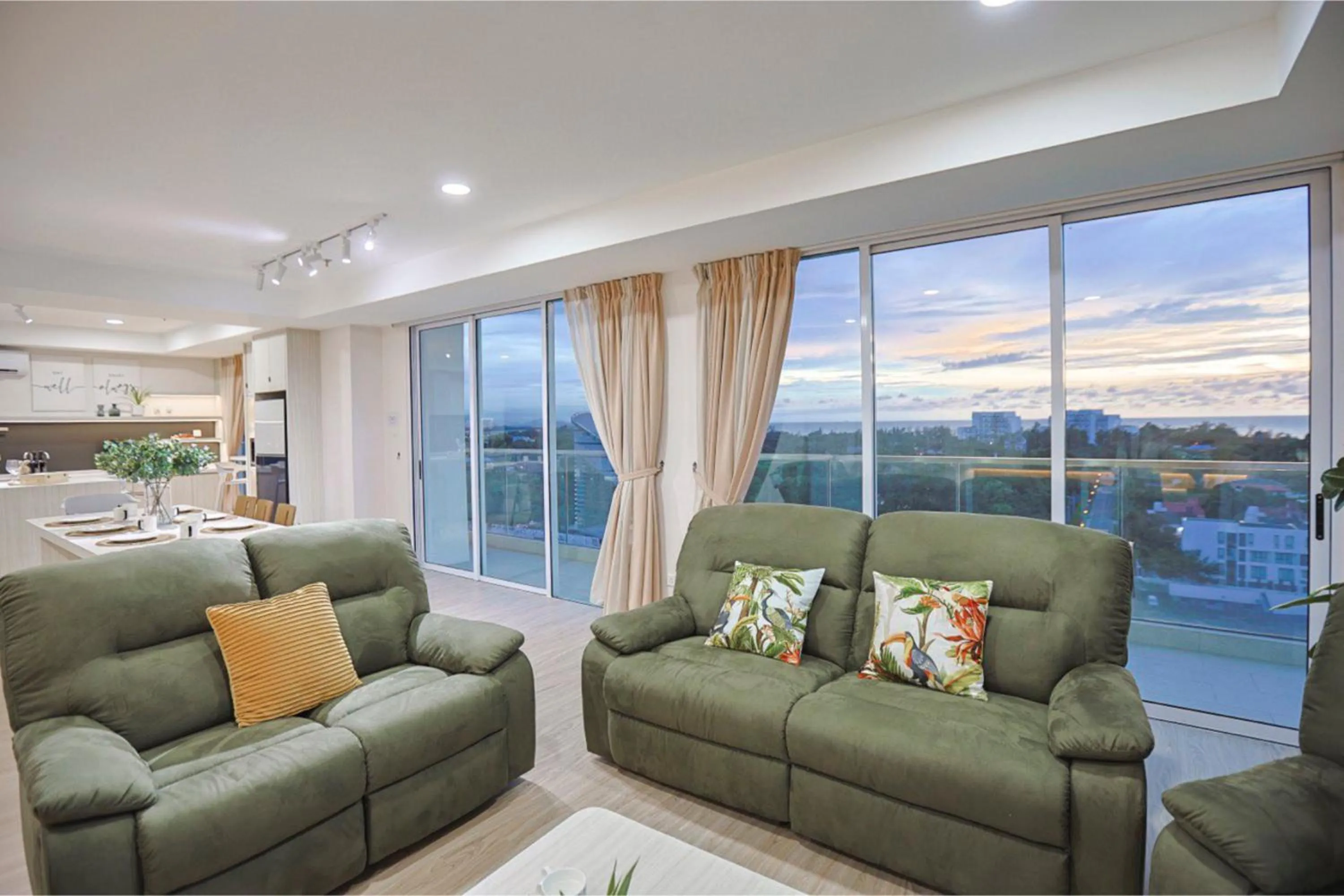 Living room in QUEENSLAND SUITES at Aru Suites, Kota Kinabalu