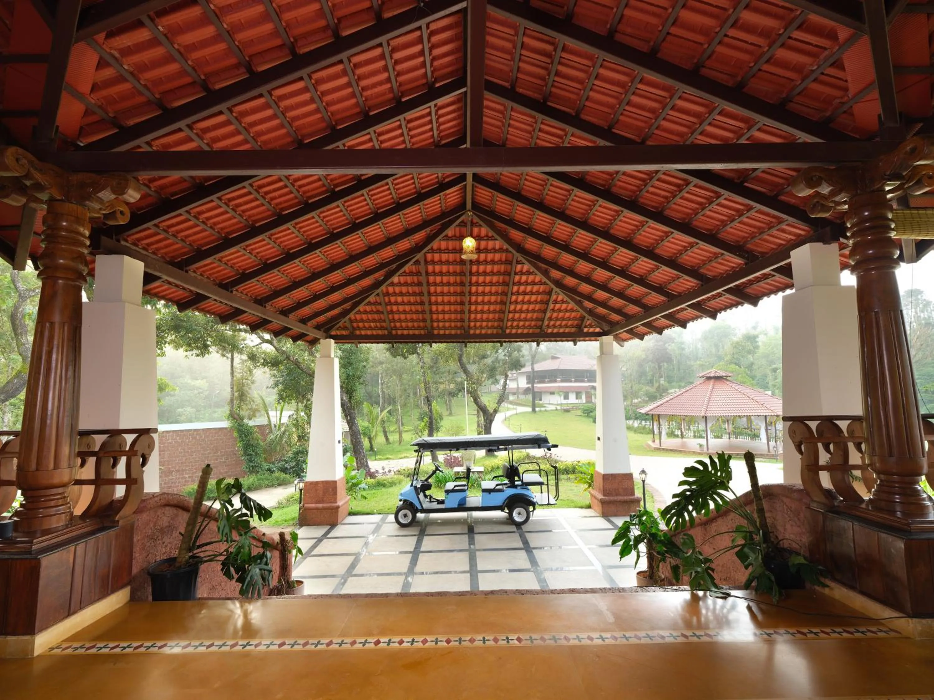 Patio in Trishvam Tapovana