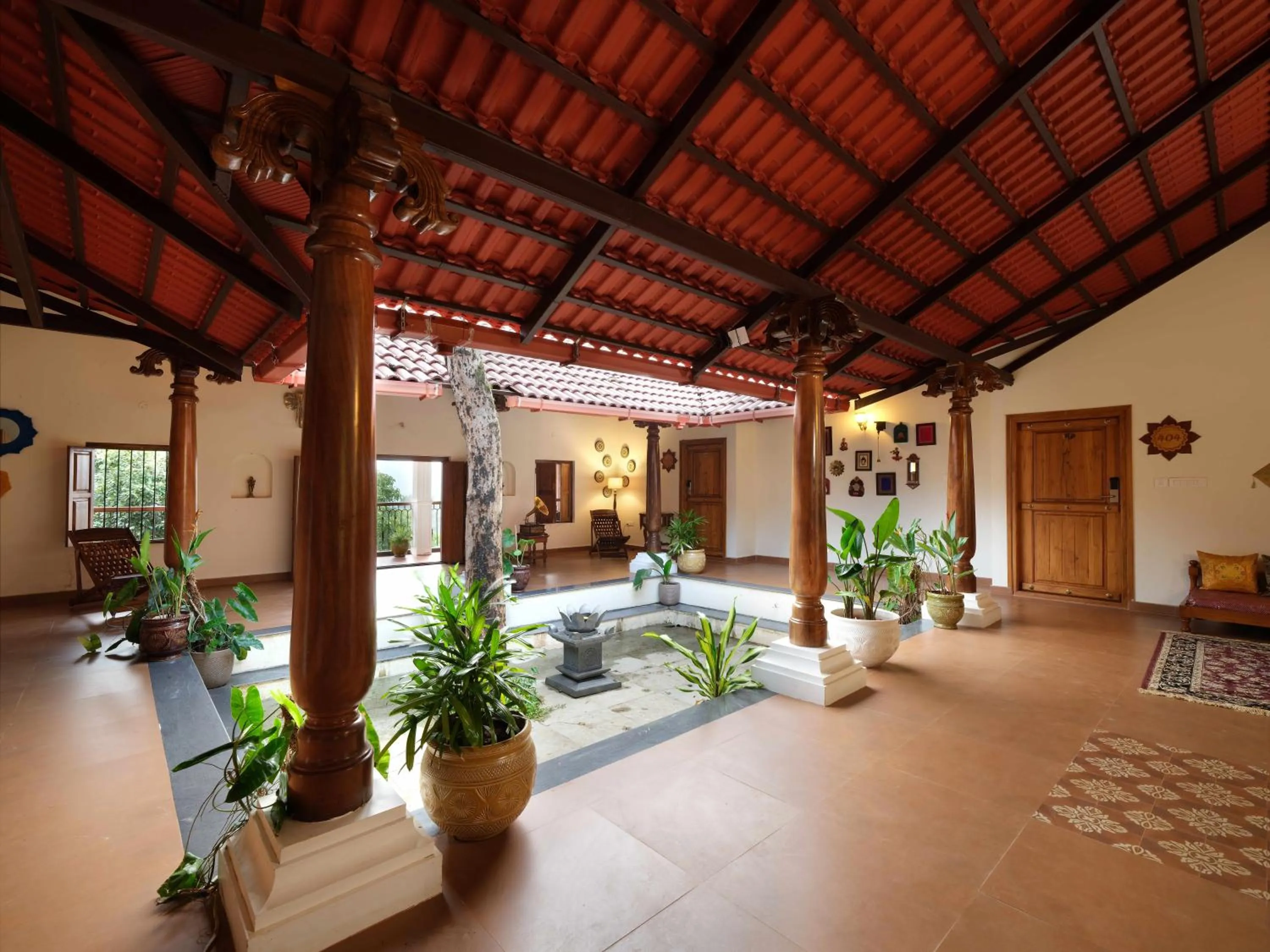 Seating area in Trishvam Tapovana