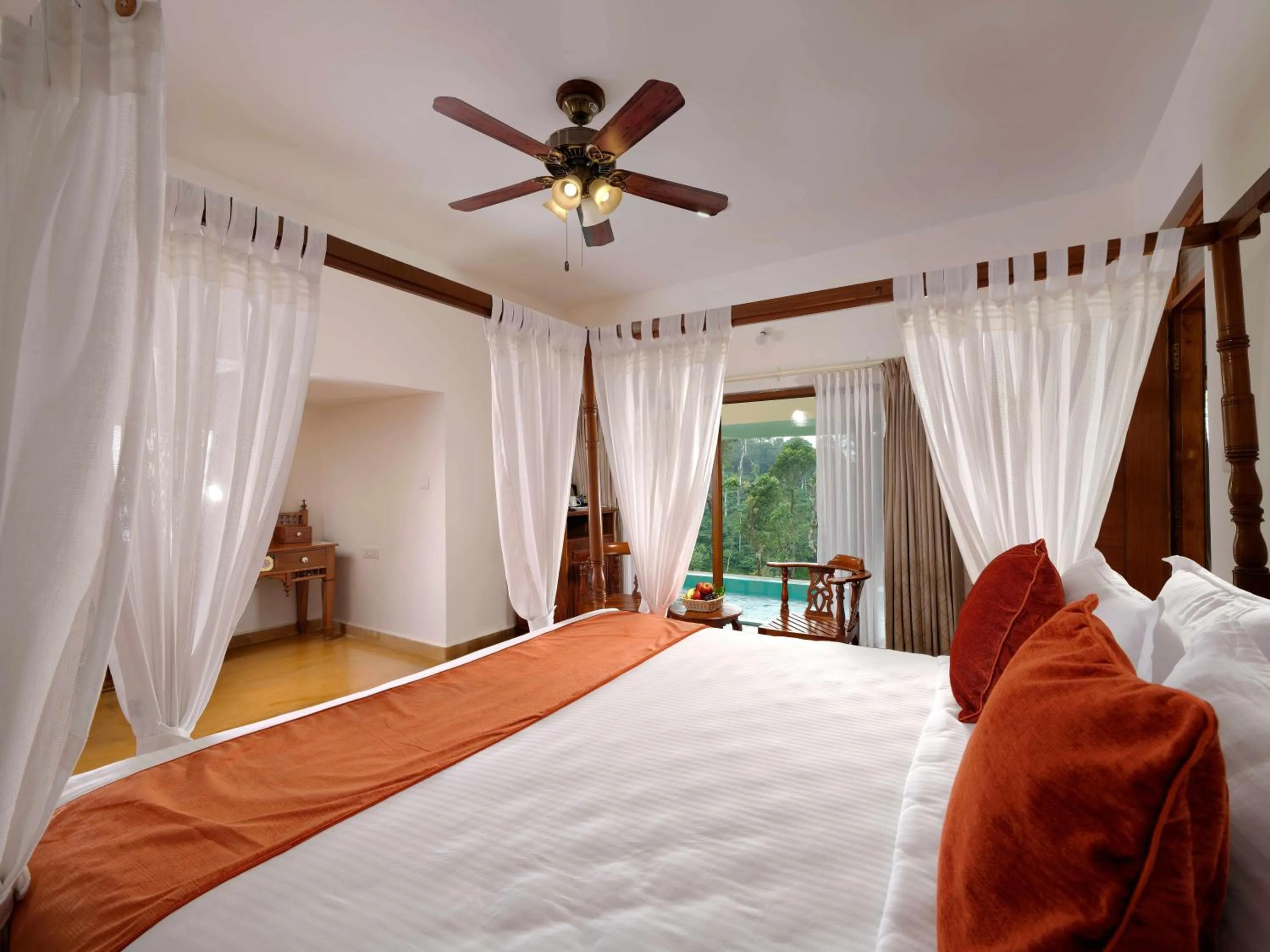 Photo of the whole room, Bed in Trishvam Tapovana