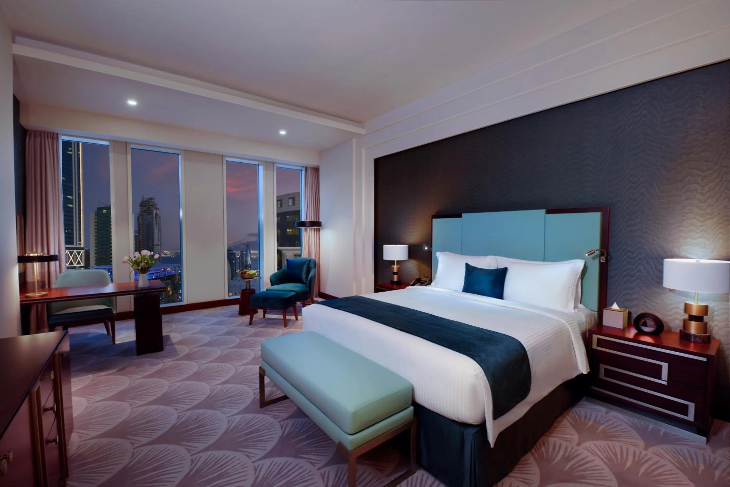 Photo of the whole room, Bed in Wyndham Grand Doha West Bay Beach
