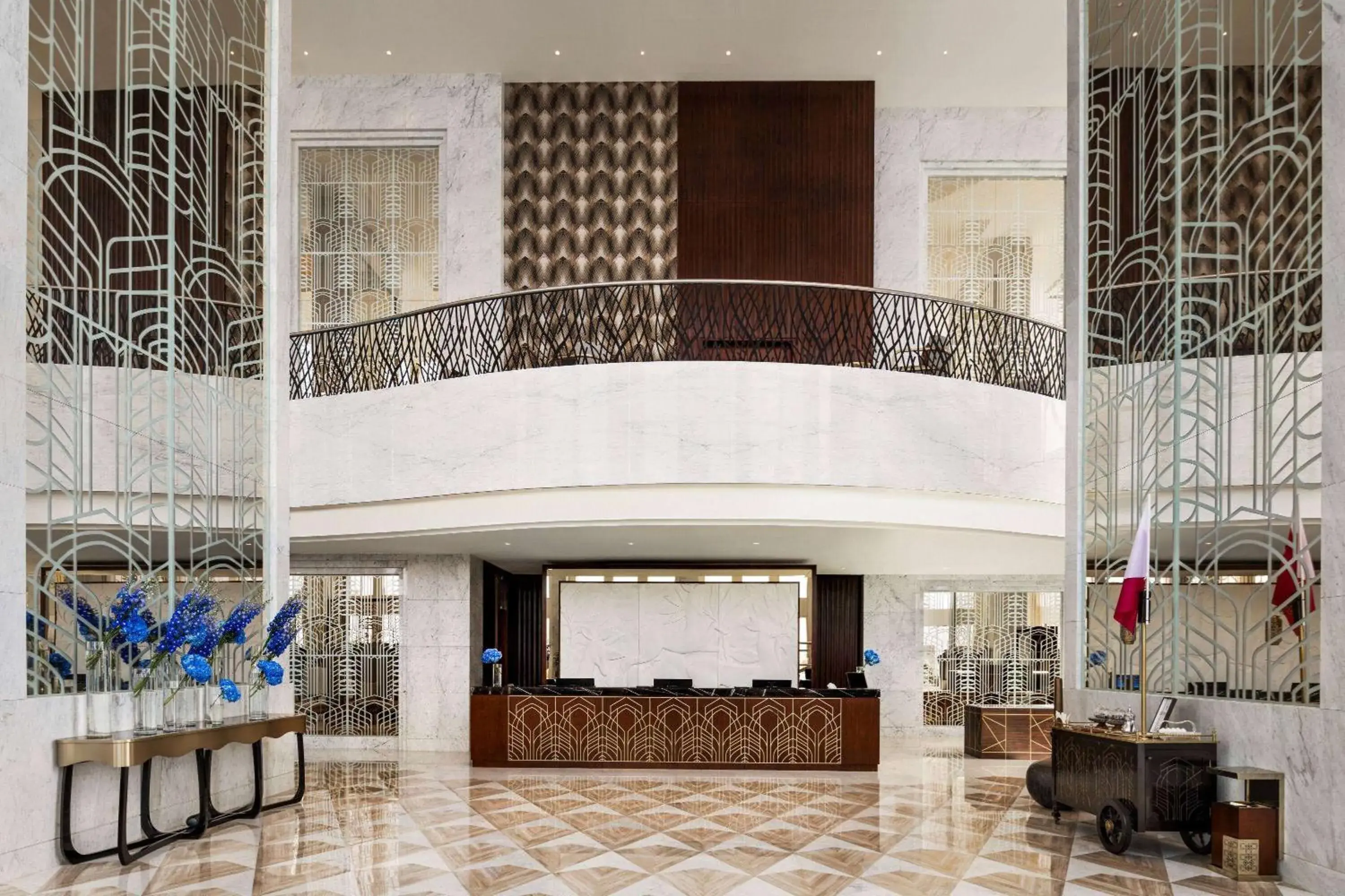 Lobby or reception in Wyndham Grand Doha West Bay Beach Lobby or reception in Wyndham Grand Doha West Bay Beach