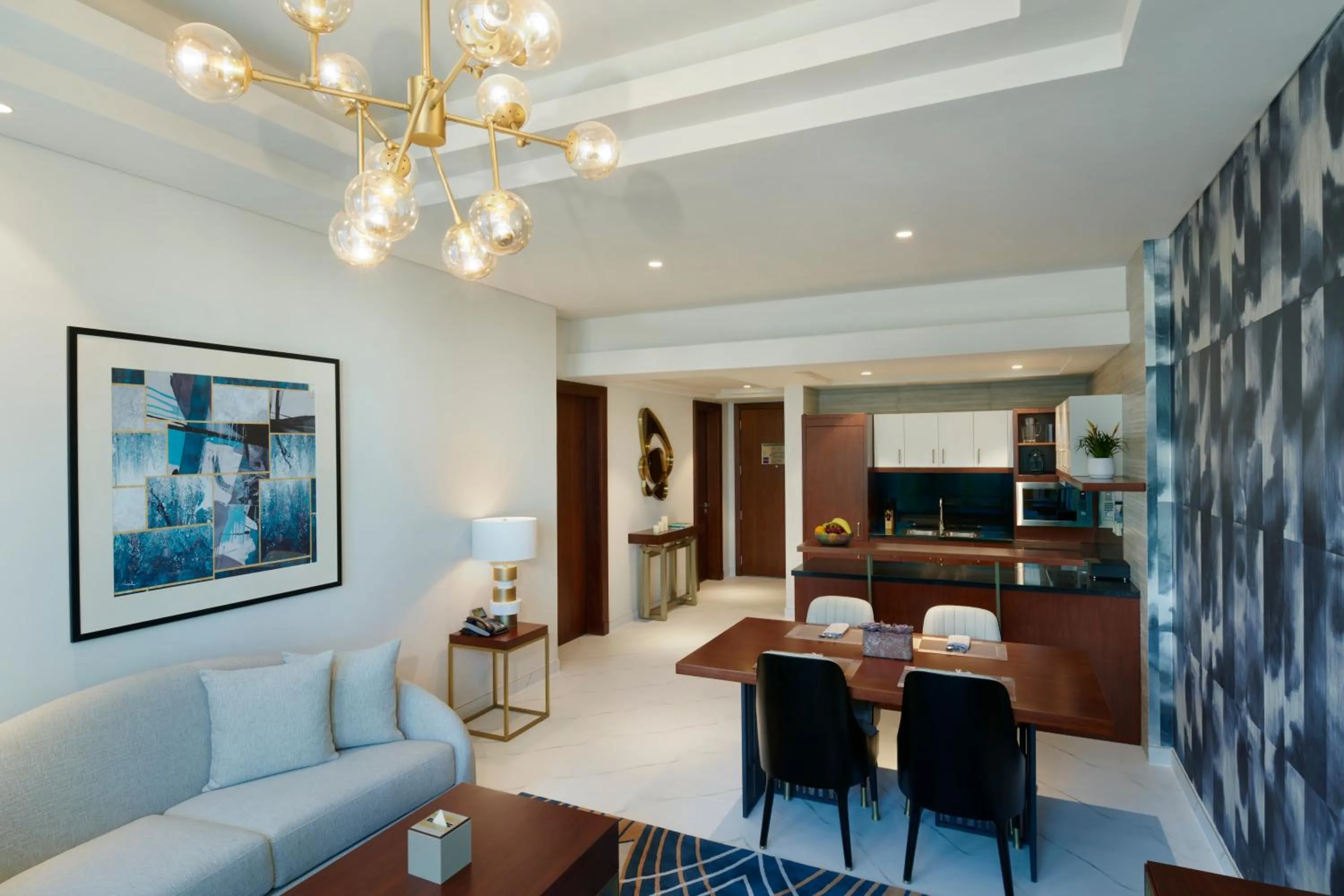 Living room in Wyndham Grand Doha West Bay Beach