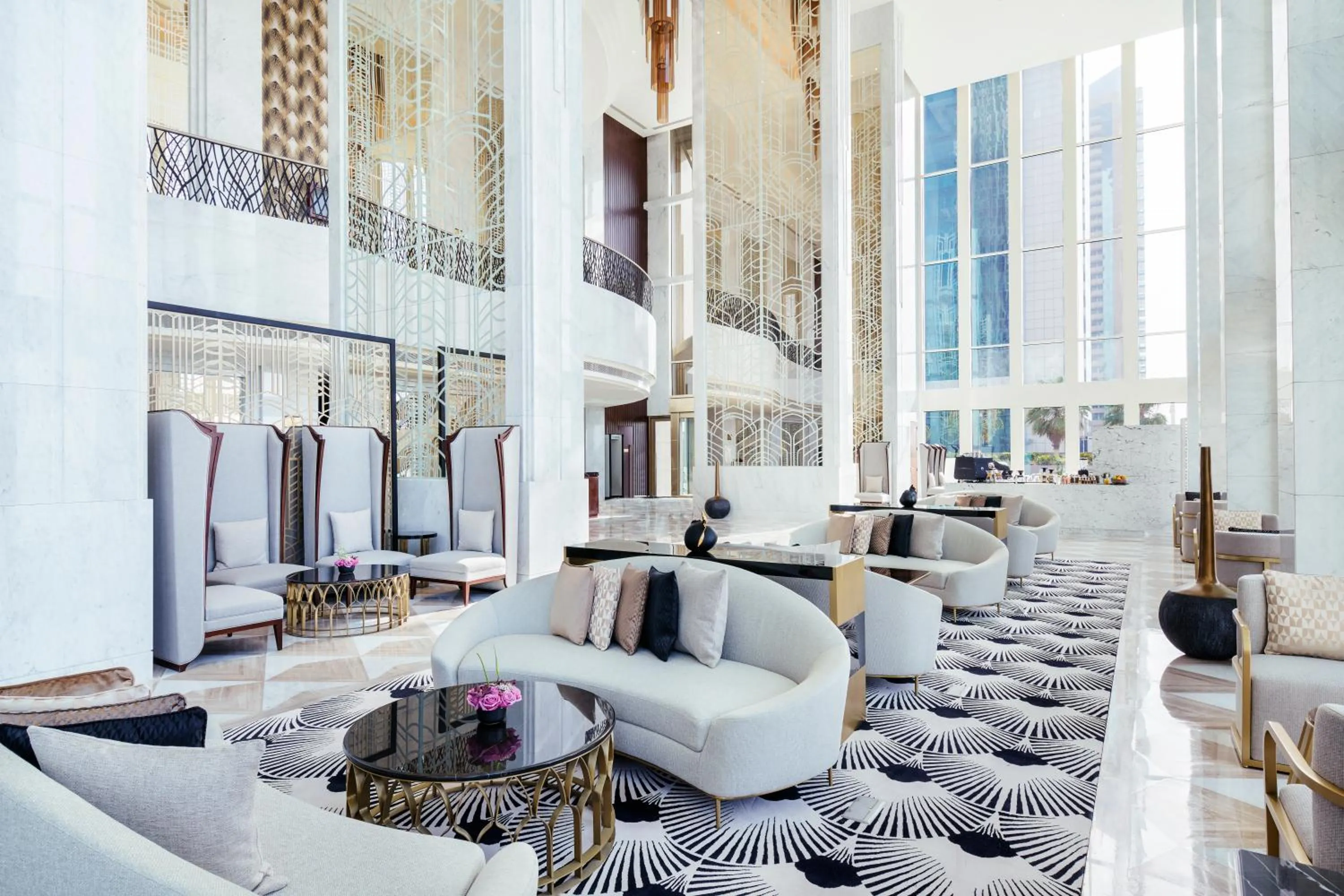 Lobby or reception in Wyndham Grand Doha West Bay Beach
