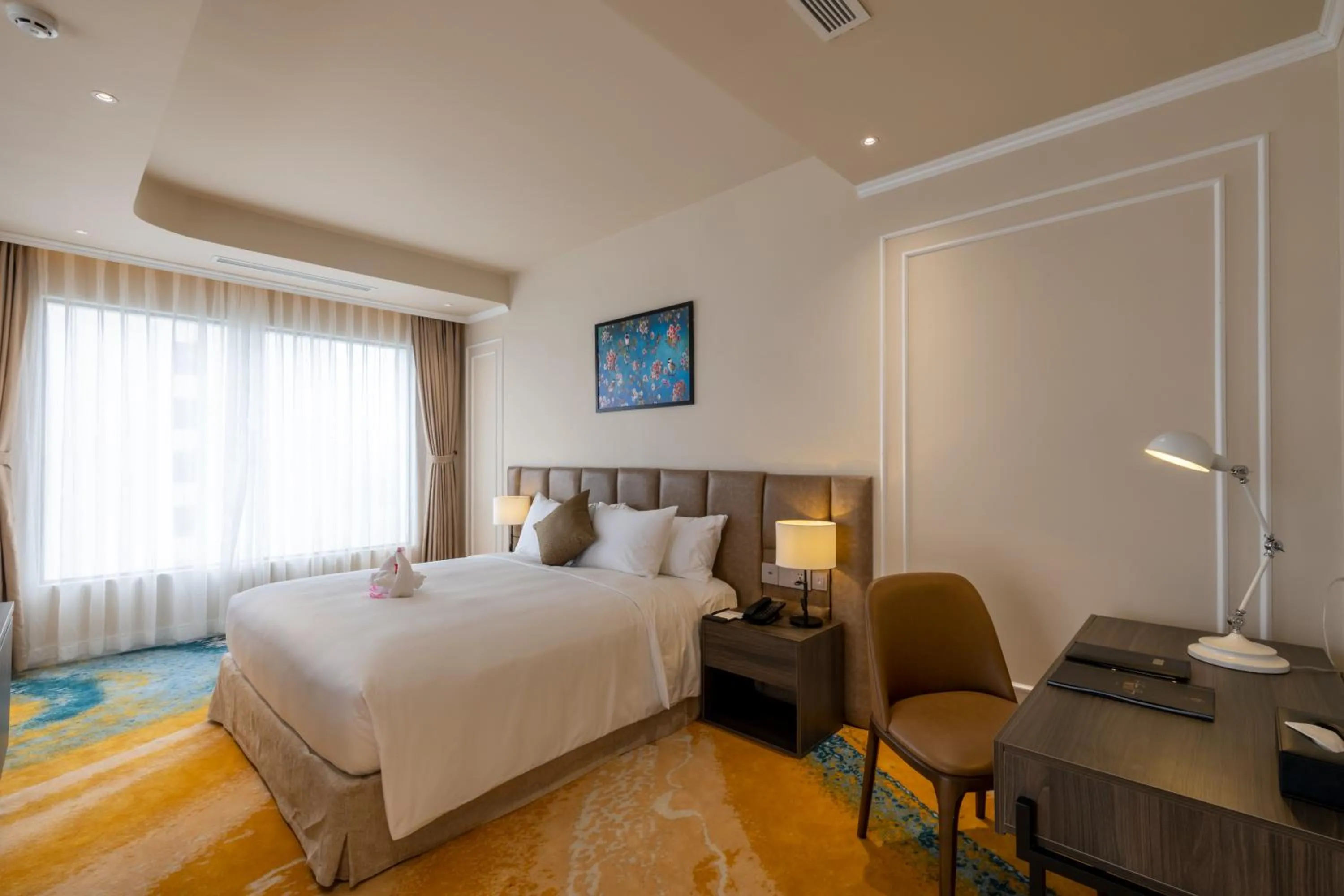 Premier Double Room with Balcony + Free Shuttle Bus To City Center in La Vela Hue Hotel