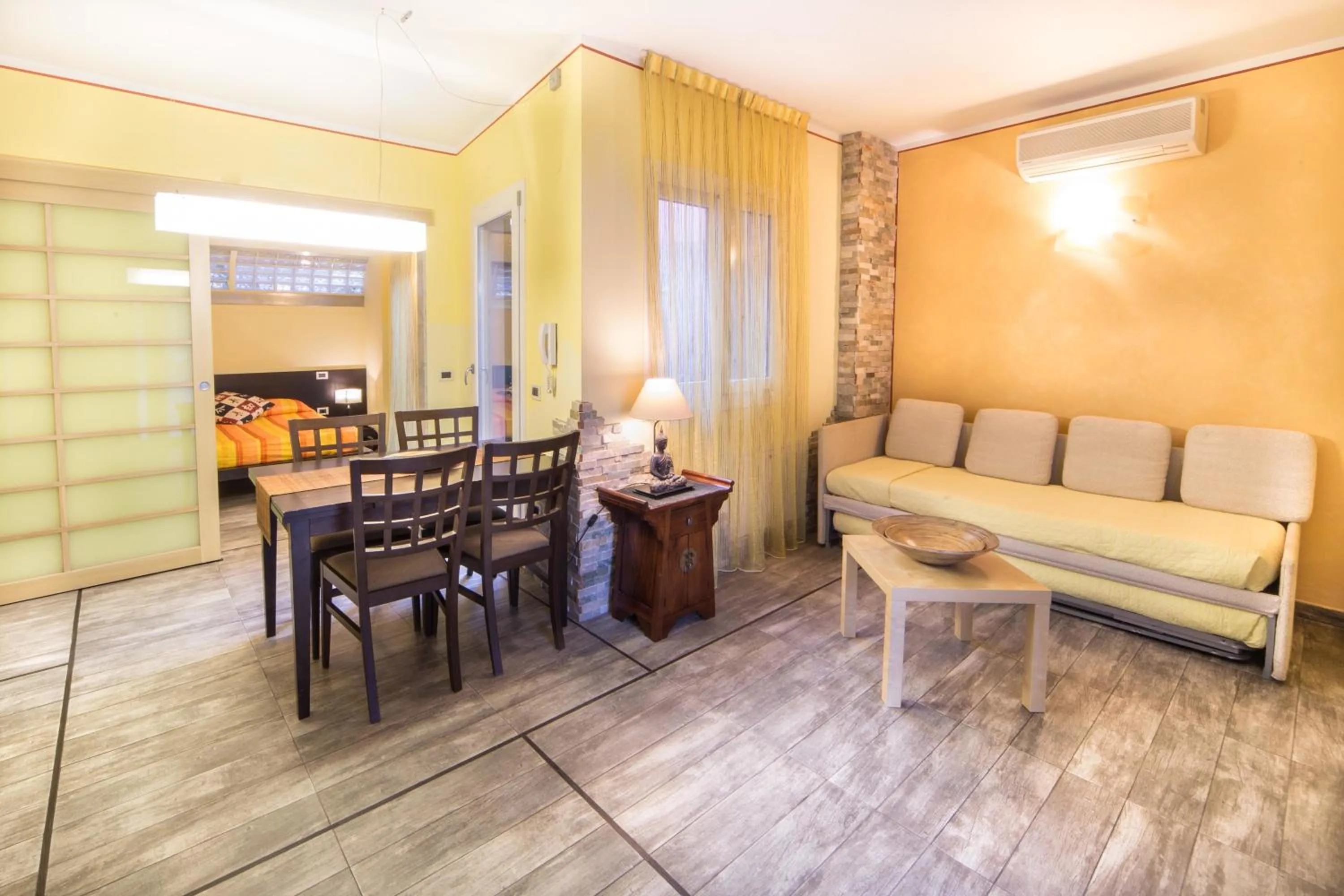 Living room in World Village Apartments