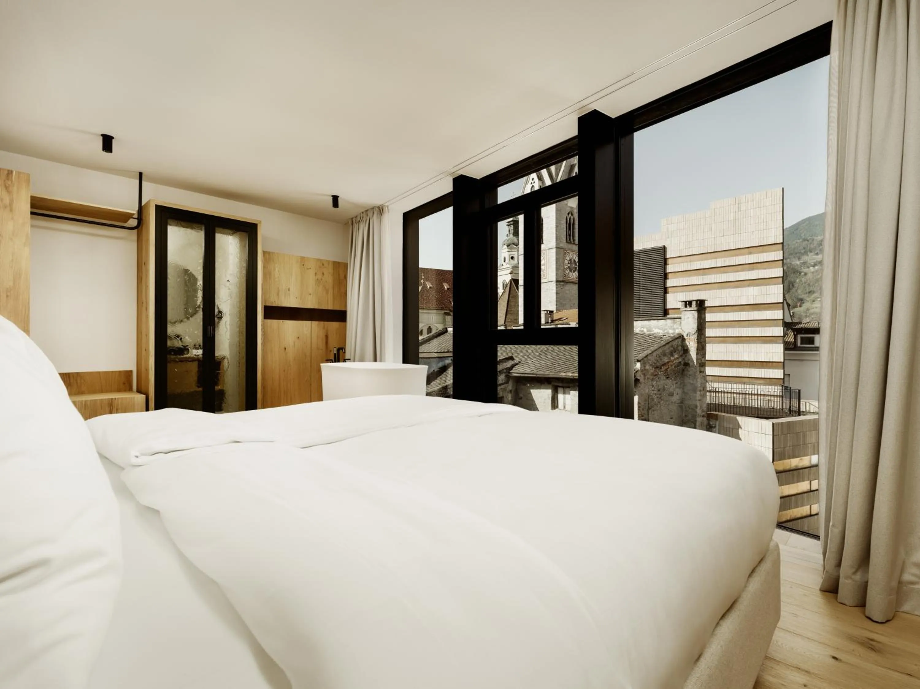 View (from property/room), Bed in ADLER Historic Guesthouse