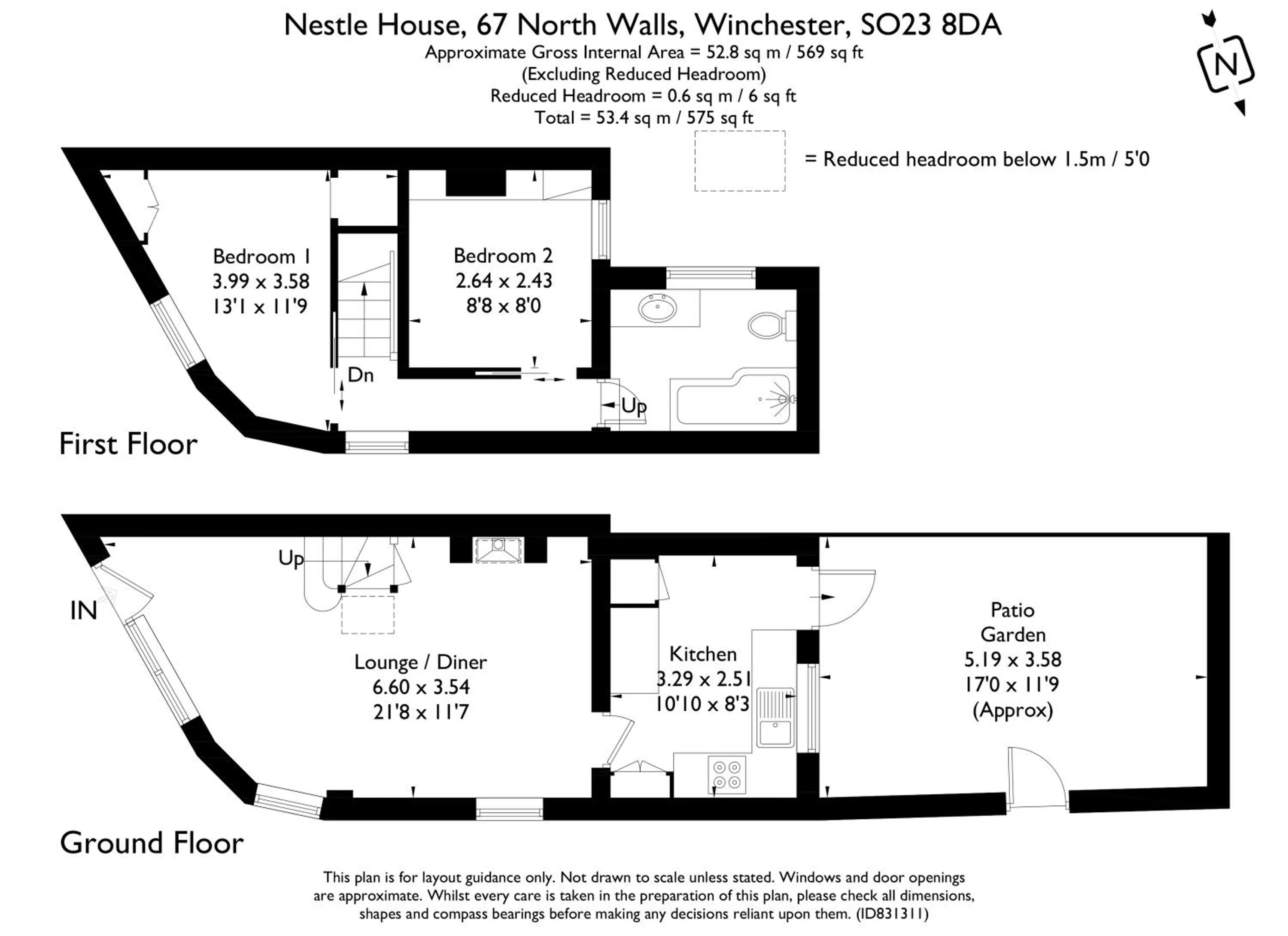 Floor plan in The Nestle House