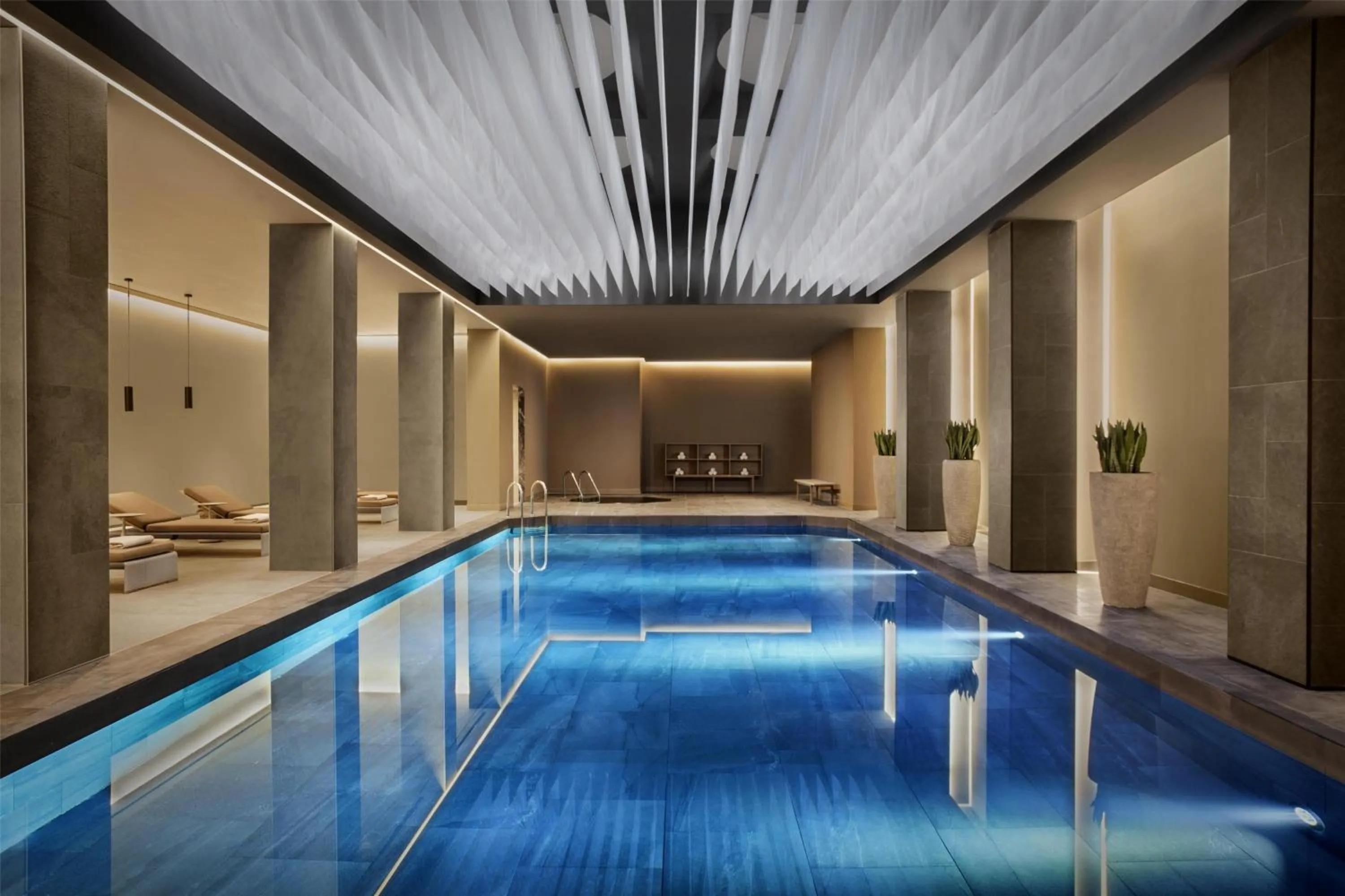 Pool view in Conrad Istanbul Bosphorus