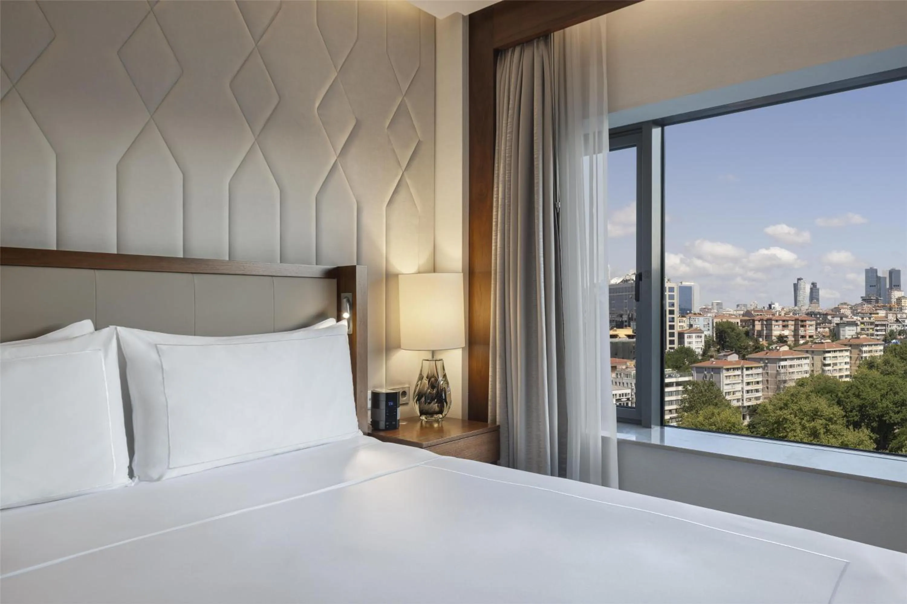 Bed in Conrad Istanbul Bosphorus