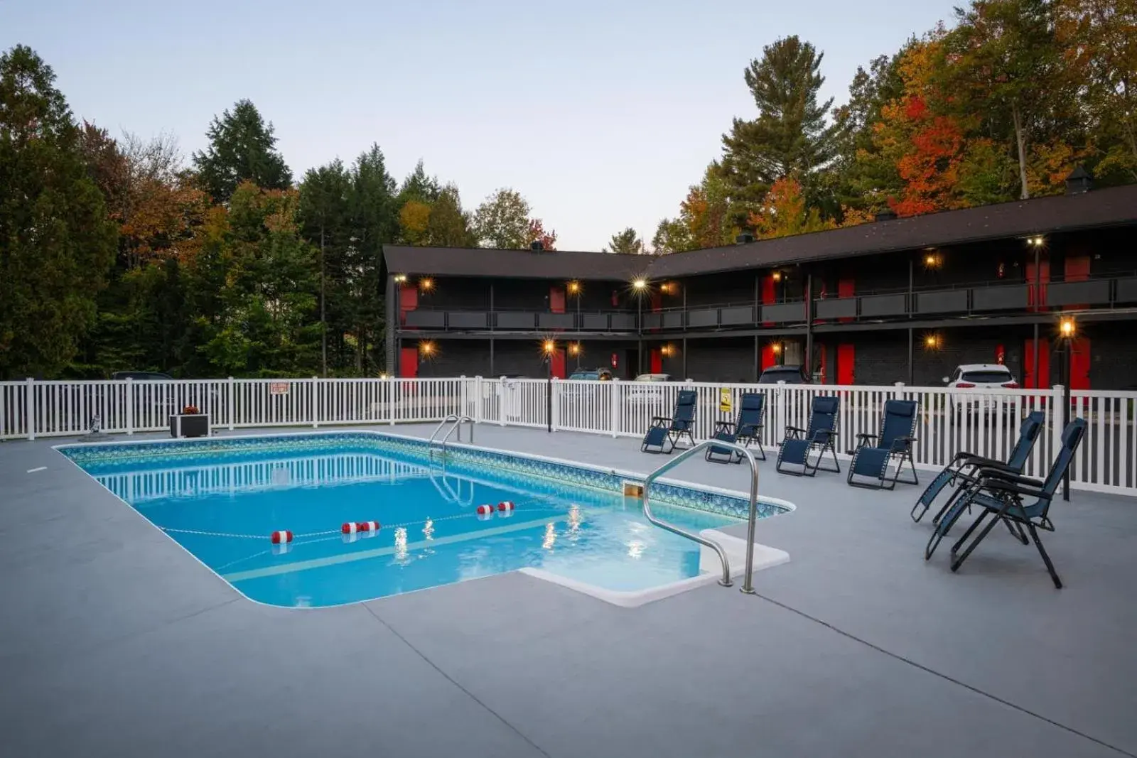 Swimming pool in Shaheen's Adirondack Inn Swimming pool in Shaheen's Adirondack Inn