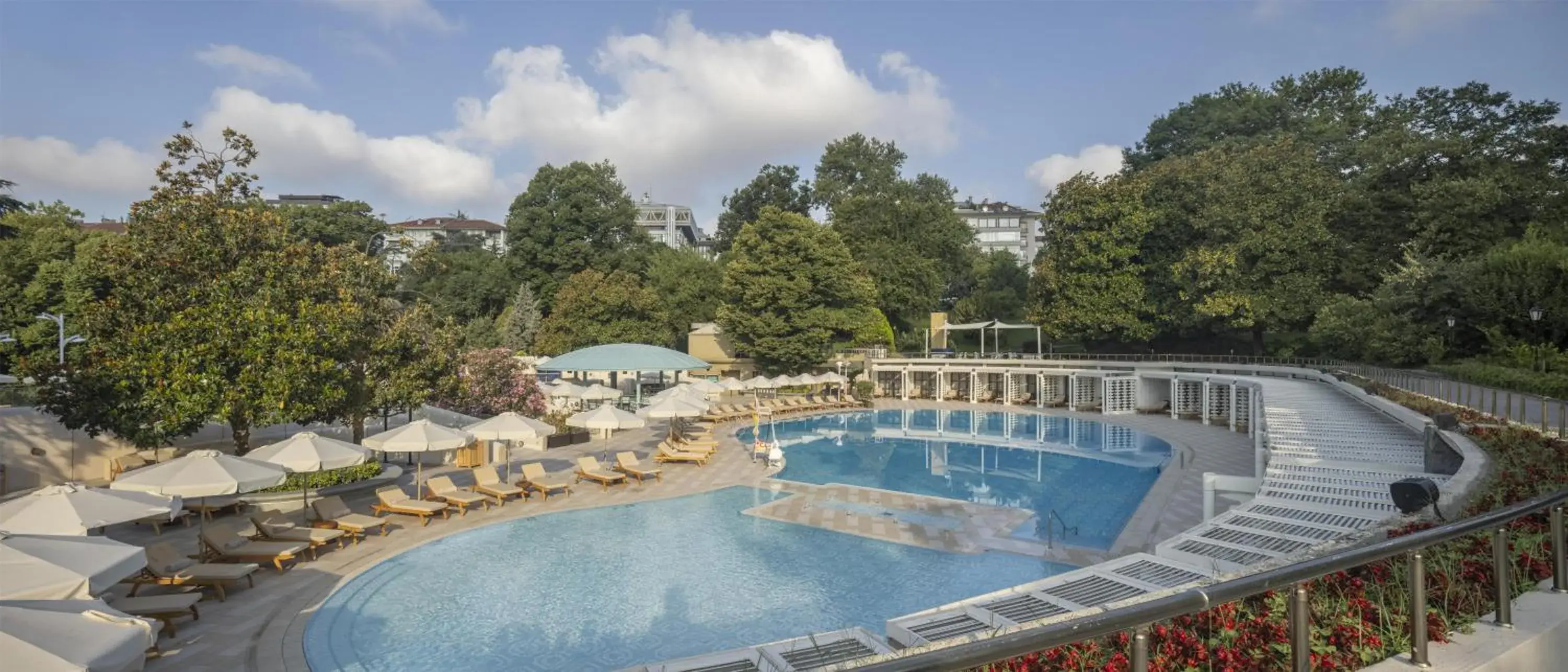 Pool view in Hilton Istanbul Bosphorus Pool view in Hilton Istanbul Bosphorus