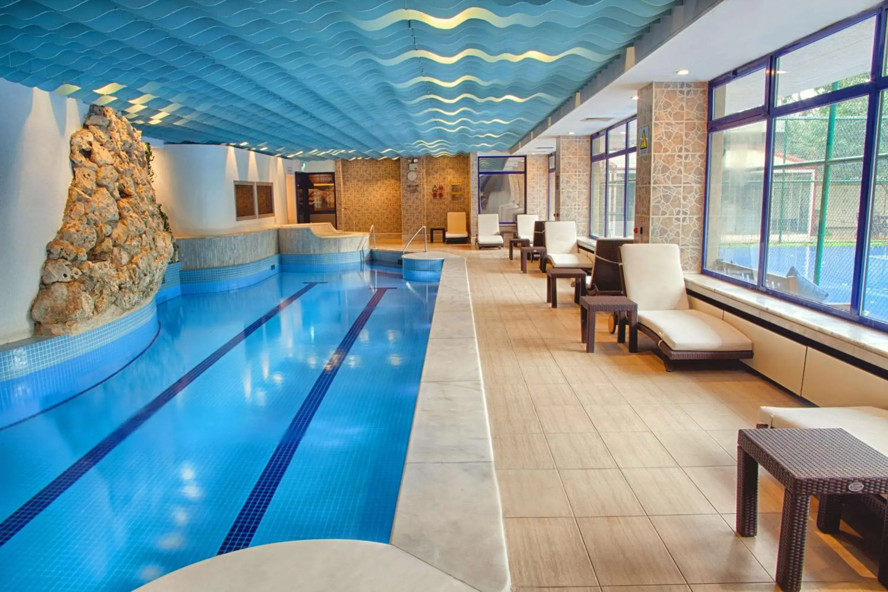 Pool view in Hilton Istanbul Bosphorus Pool view in Hilton Istanbul Bosphorus